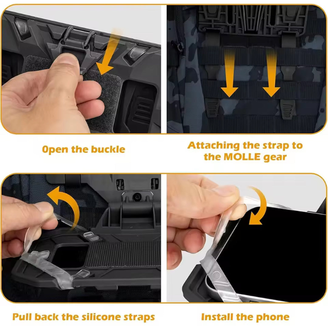 Crafted to hold devices measuring up to 8 x 16 x 2 cm, this board guarantees a secure fit for your gear. It easily mounts onto 4×3 MOLLE systems and is compatible with all MOLLE tactical equipment, making it an essential part of your setup. Featuring a folding fixed buckle, it folds compactly for convenient storage and transport whenever you need. www.moralepatches.com.au