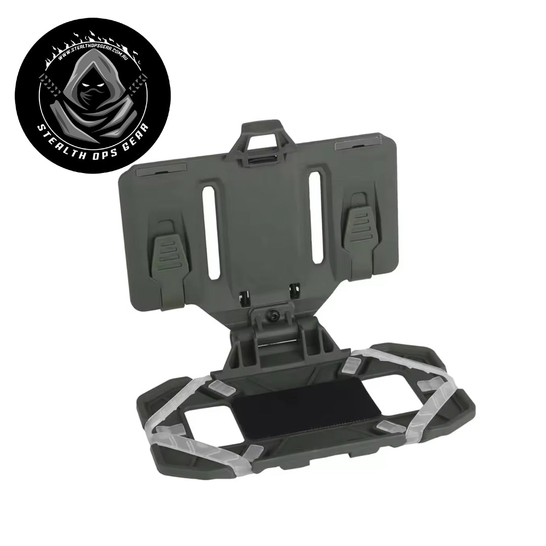 Crafted to hold devices measuring up to 8 x 16 x 2 cm, this board guarantees a secure fit for your gear. It easily mounts onto 4×3 MOLLE systems and is compatible with all MOLLE tactical equipment, making it an essential part of your setup. Featuring a folding fixed buckle, it folds compactly for convenient storage and transport whenever you need. www.moralepatches.com.au