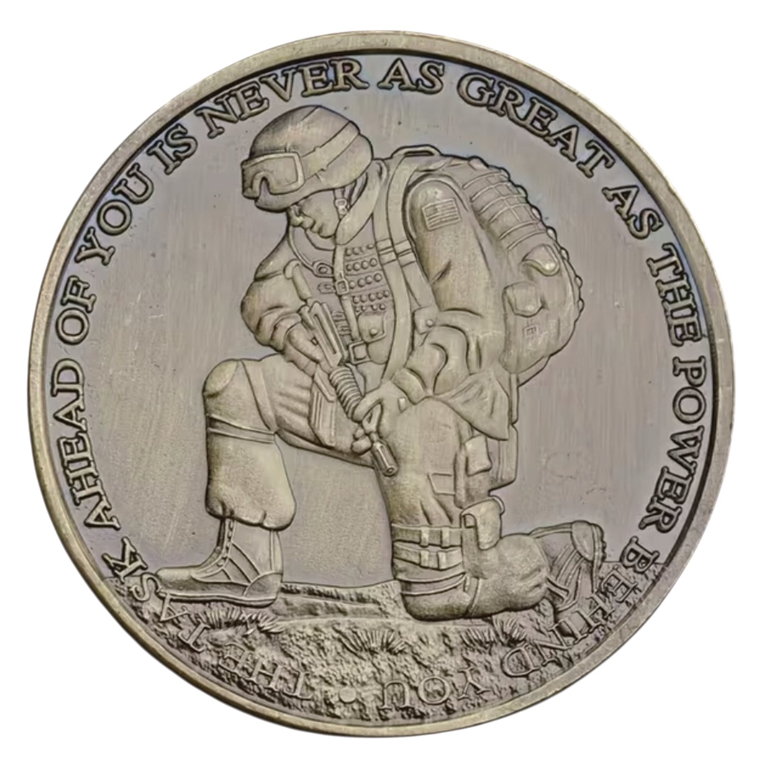 Show your respect for the Brothers In Combat Resting Position Medallion with this beautiful full-colour medallion! Its unique design features the sniper crosshairs one side and sniper hole on the other. Show your appreciation with this one-of-a-kind soldiers coin. www.moralepatches.com.au