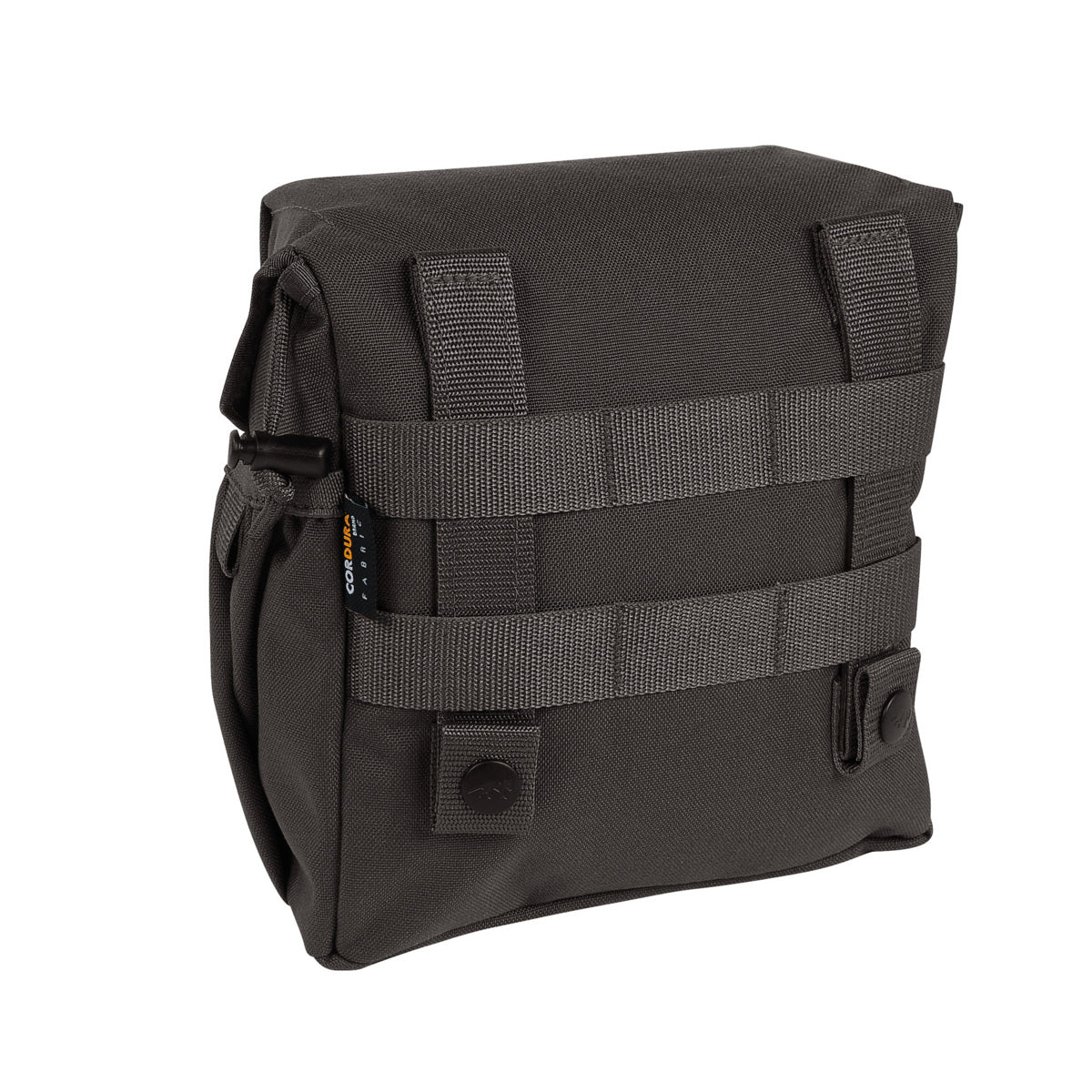 Maximize your outdoor adventure with the versatile Tasmanian Tiger Canteen Pouch MK II Black, equipped with a convenient design to hold water bottles, cutlery and even a MG4 ammunition box! The MOLLE snap system, requiring only 3 MOLLE loops, makes it a must-have for any gear setup. www.moralepatches.com.au
