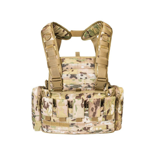 Adjustable padded straps Two multi-purpose pockets (suitable for US 1 litre water bottle) on the side Fold out pocket for armour plates (not included in delivery) Five magazine pouches on front MOLLE System on all the important attachment areas Magazine pouches closed by hook-and-loop fastening, side pockets by zipper Size: Unisex www.moralepatches.com.au