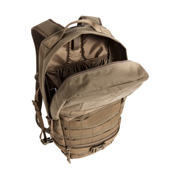 Robust 9 litre daypack with a large main compartment. It features two wrap around compression straps reduce the volume if needed, and a MOLLE system on the front and sides that can be used for individual expansion. Hydration system compatible. www.moralepatches.com.au