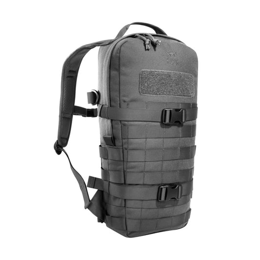 Robust 9 litre daypack with a large main compartment. It features two wrap around compression straps reduce the volume if needed, and a MOLLE system on the front and sides that can be used for individual expansion. Hydration system compatible. www.moralepatches.com.au