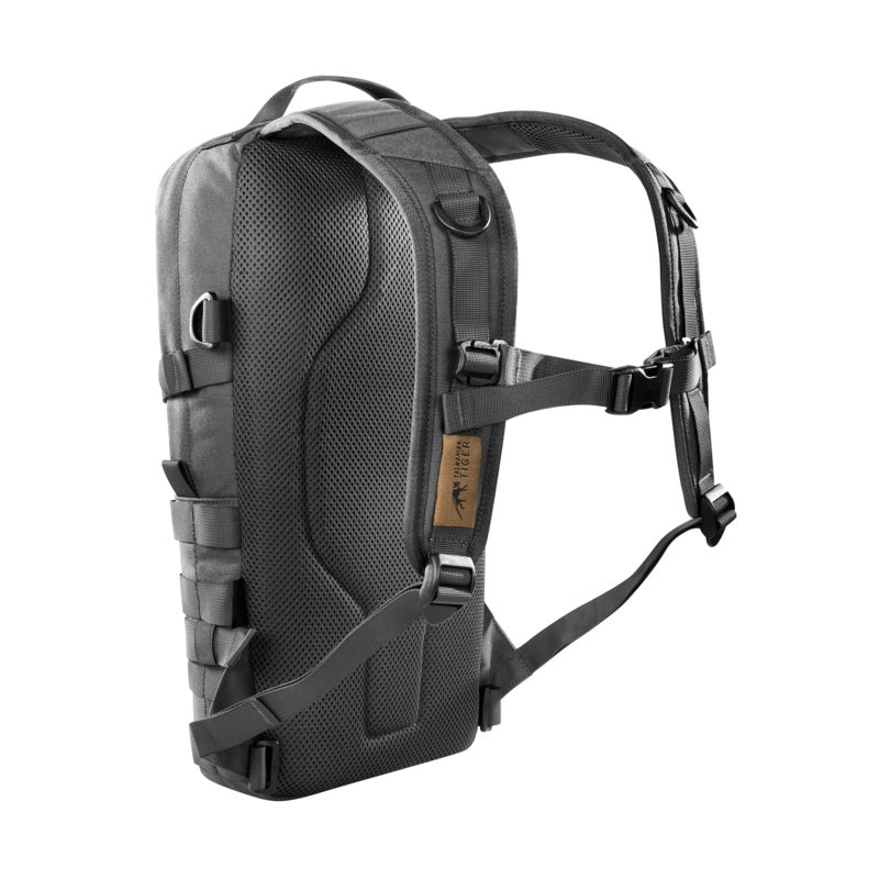 Robust 9 litre daypack with a large main compartment. It features two wrap around compression straps reduce the volume if needed, and a MOLLE system on the front and sides that can be used for individual expansion. Hydration system compatible. www.moralepatches.com.au