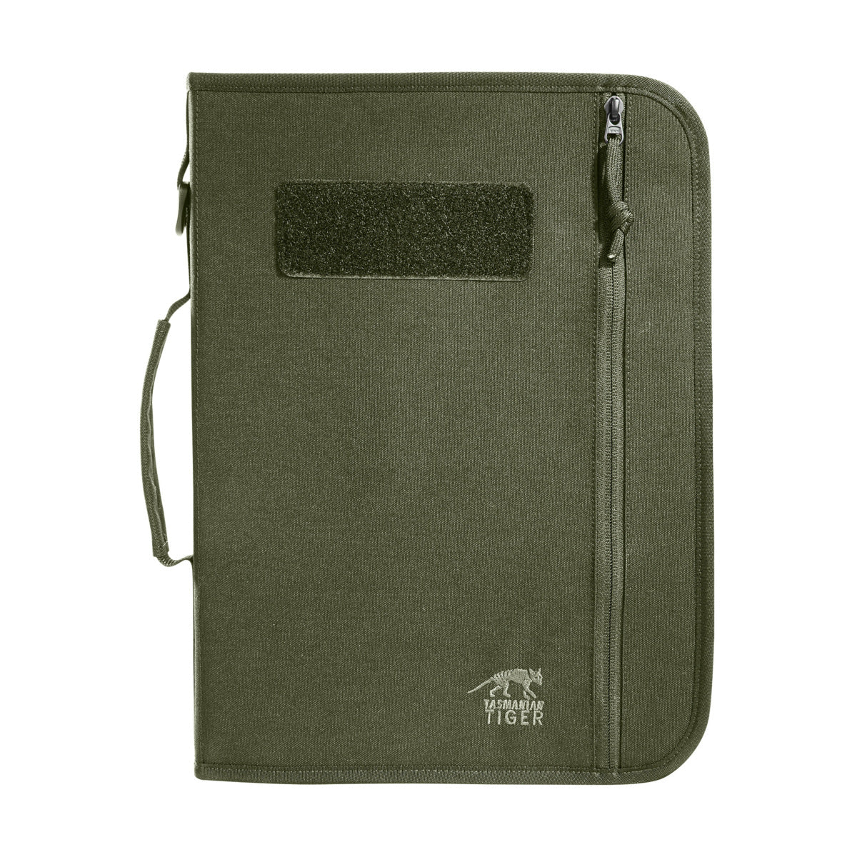 Carrying handle Handles in flat zip compartments stowable Two mesh pockets Hook-and-loop closure patch on the frontside (loop) Removable organizer Coin compartment inside 4-hole DIN A4 ring binder Clamp on the left, ring binder on the right Transparent map pocket Compartments for pencils, credit-, and other cards www.moralepatches.com.au
