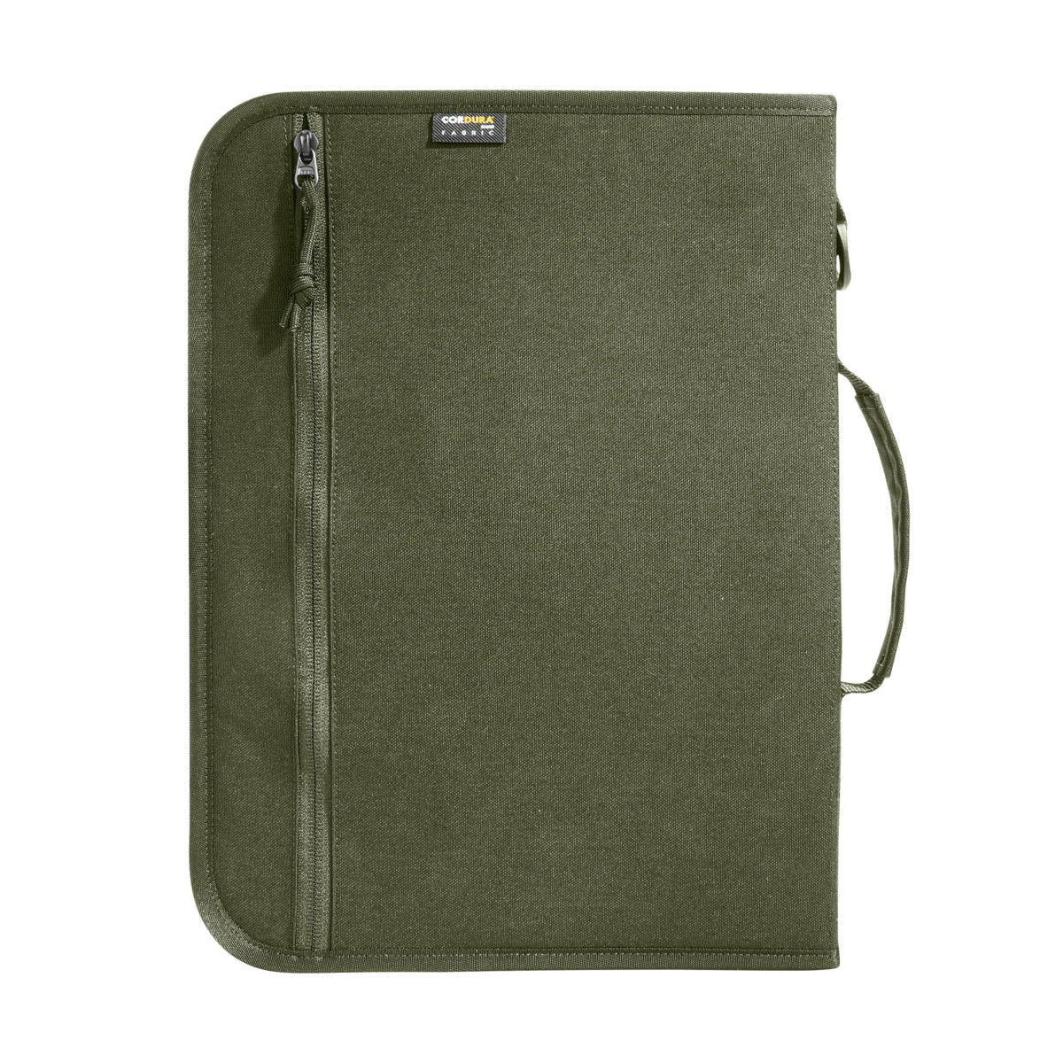 Carrying handle Handles in flat zip compartments stowable Two mesh pockets Hook-and-loop closure patch on the frontside (loop) Removable organizer Coin compartment inside 4-hole DIN A4 ring binder Clamp on the left, ring binder on the right Transparent map pocket Compartments for pencils, credit-, and other cards www.moralepatches.com.au