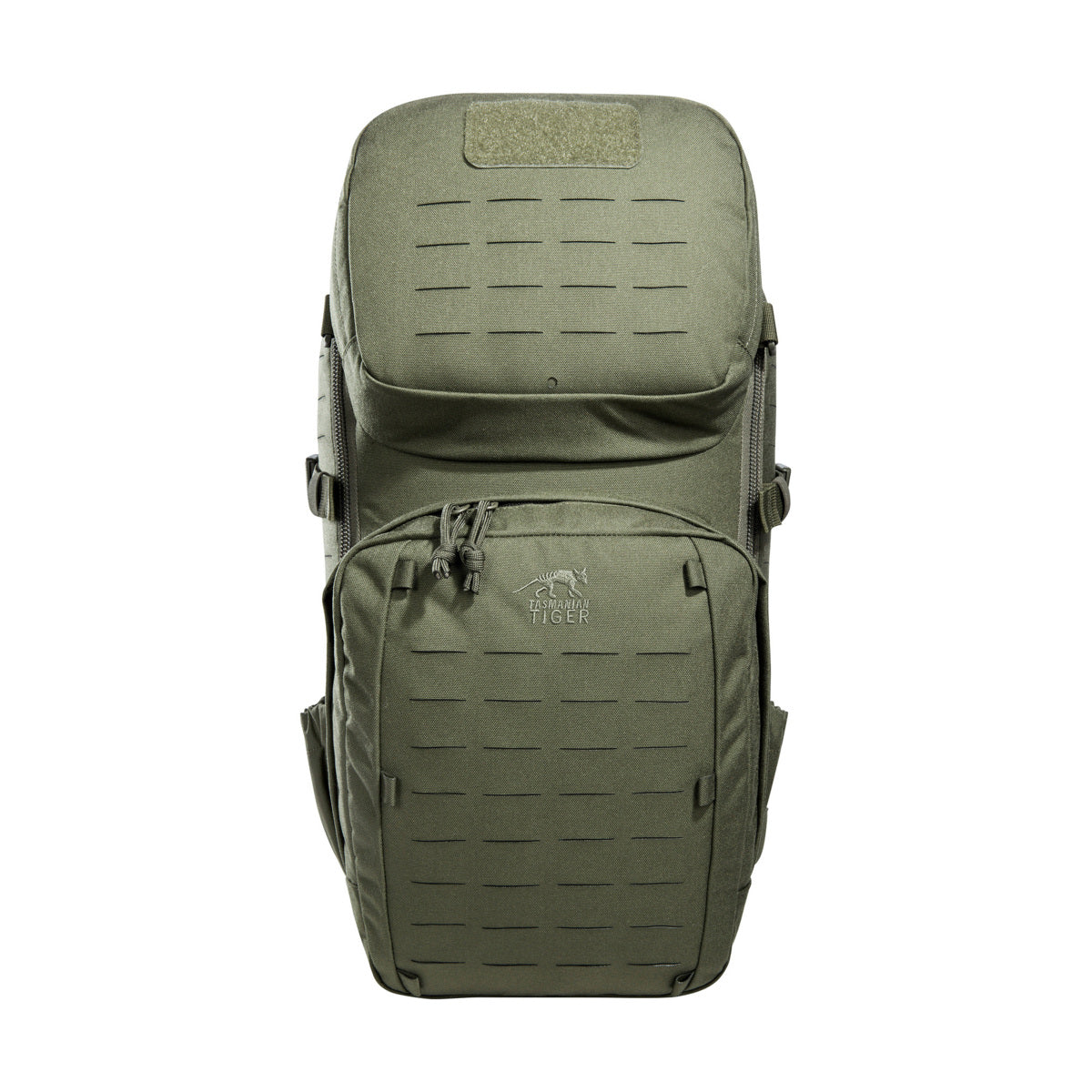 With a main compartment that opens completely and the special zipper guides it's possible to use the pack as a top loader. The shoulder straps can also be adjusted in length in order to wear the backpack over vests. www.moralepatches.com.au