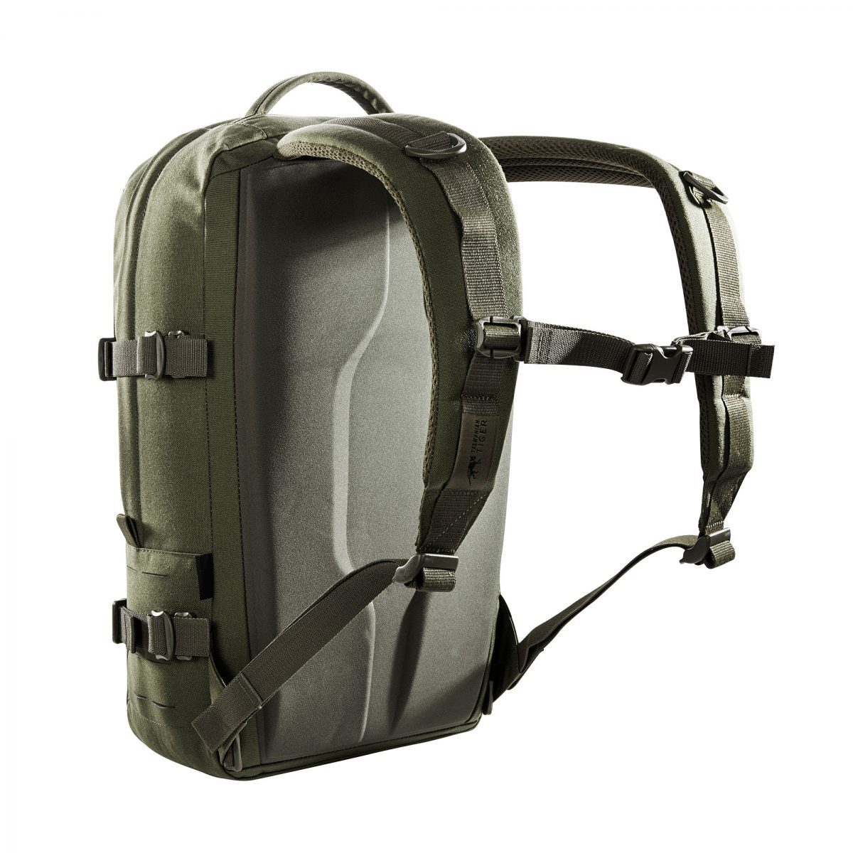 23 litre modular daypack. The back of the main compartment is lined with MOLLE hook panels for attaching compatible loop pouches. The flat zipper front pocket is great for documents while the laser-cut MOLLE on the front and sides allow you to add gear to suit your needs. It is also designed to hold a 15.4"" laptop. www.moralepatches.com.au