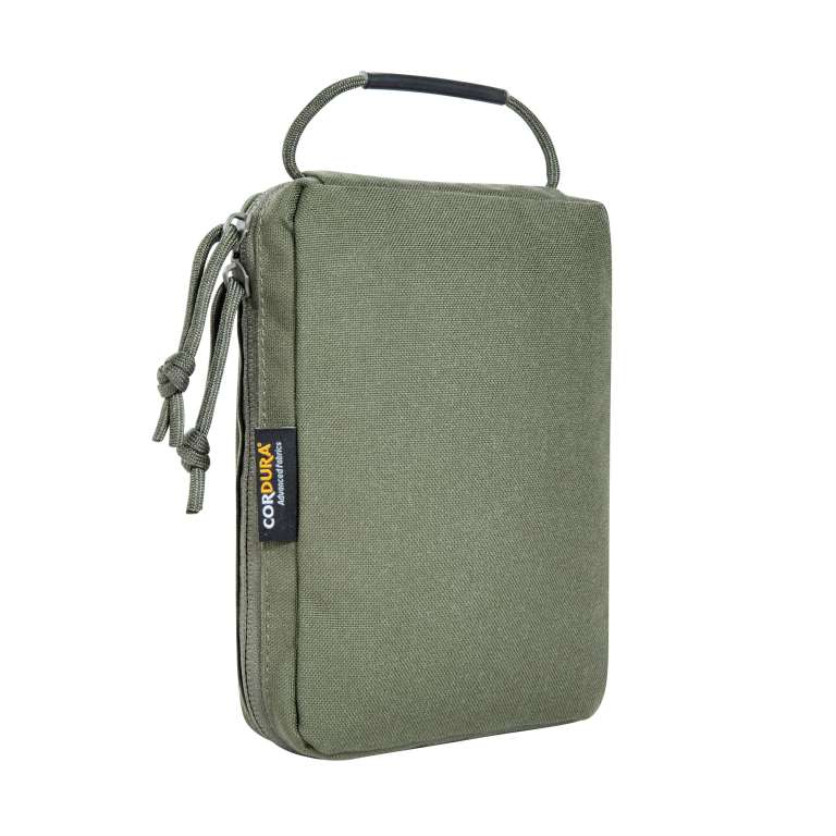 Accessory pocket for writing pad and pens. The TT Note Book Pocket MKII can be opened completely and has a wrist strap for secure transit. www.moralepatches.com.au