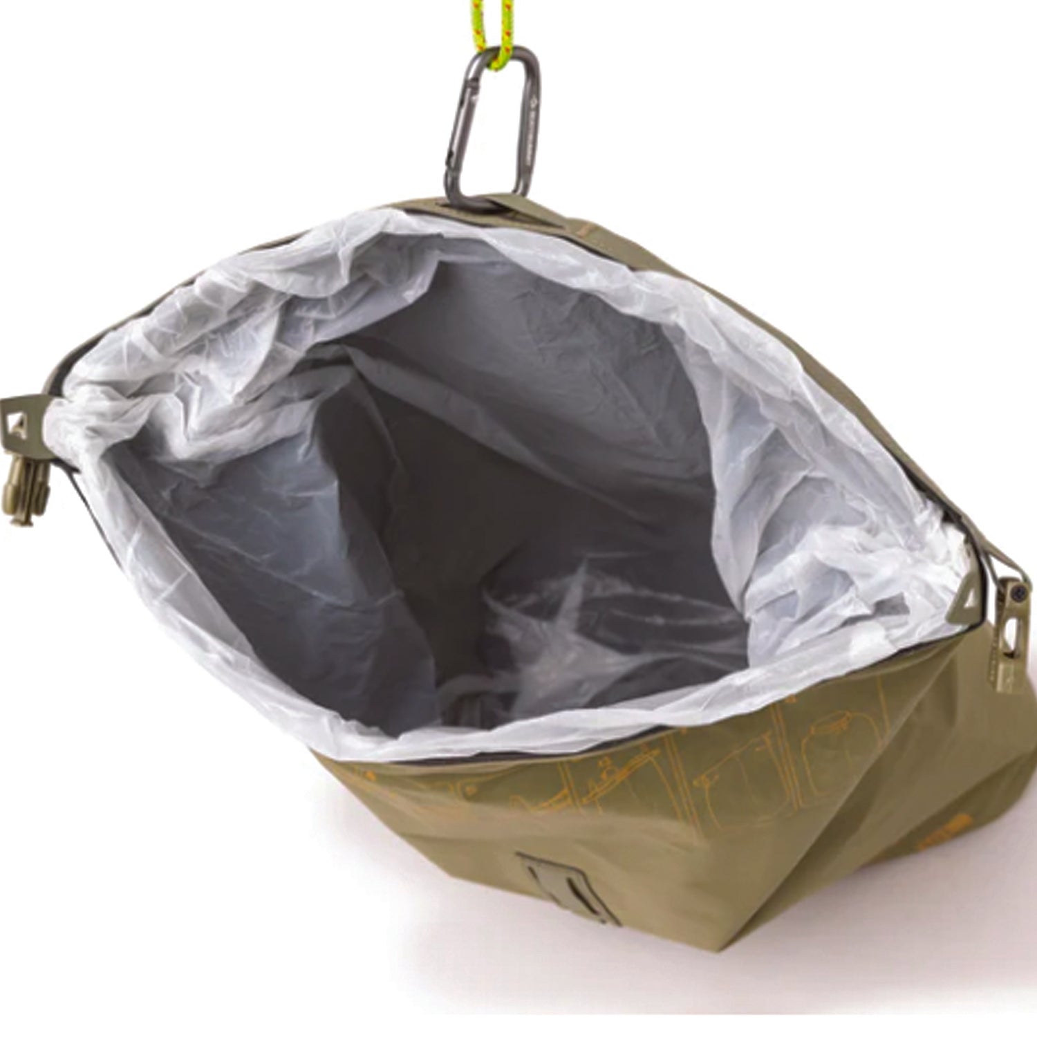 Pack it in, pack it out - mess free. The lightweight Trash Dry Bag makes backcountry rubbish removal hygienic and easy. A roll-top closure and garbage bag keeper securely contain odours and spills. www.moralepatches.com.au