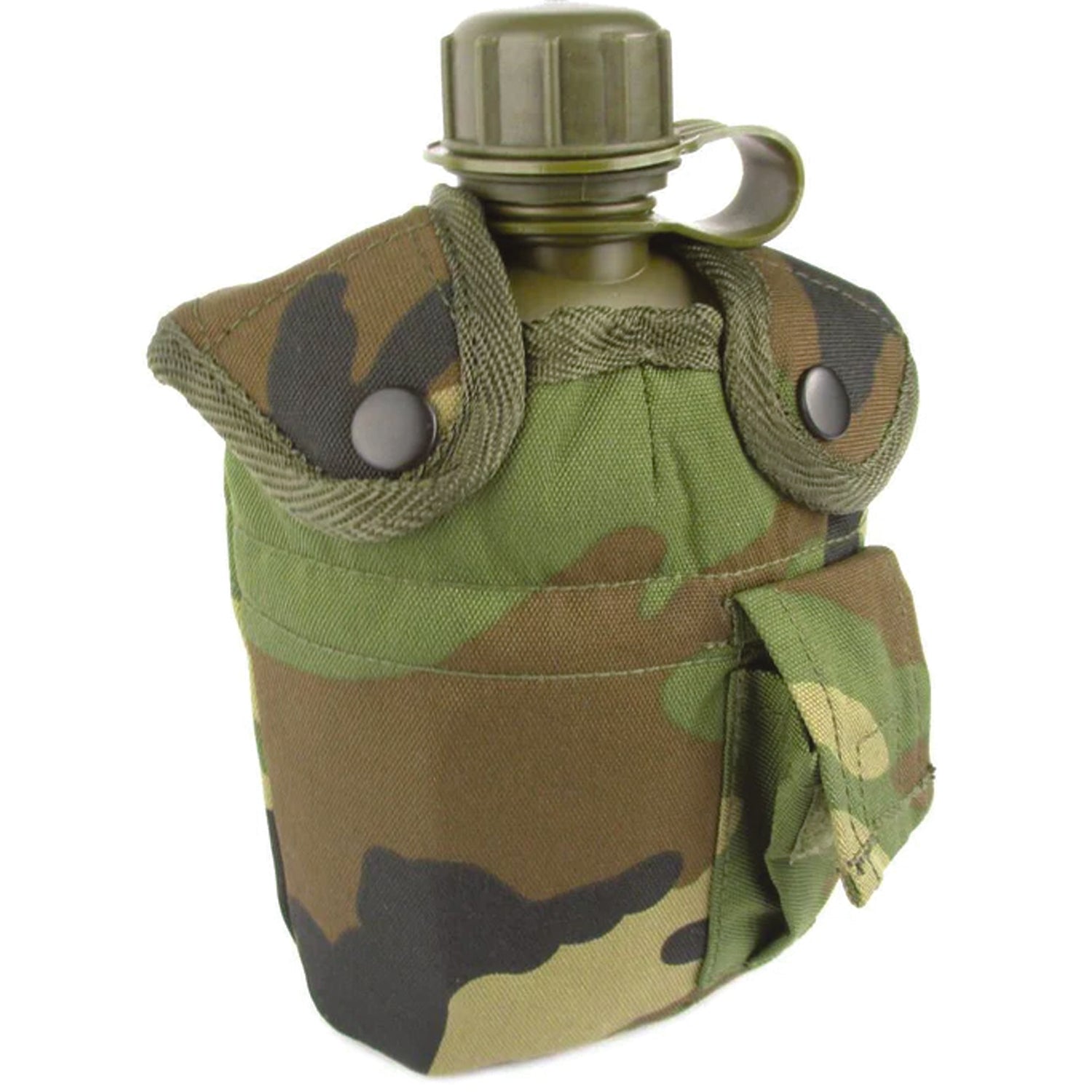 Stay hydrated and mission-ready with the US Style Woodland Canteen—the trusted choice of outdoor professionals. This rugged 1-quart capacity canteen keeps your water secure while the nylon woodland cover protects against the elements.  www.moralepatches.com.au