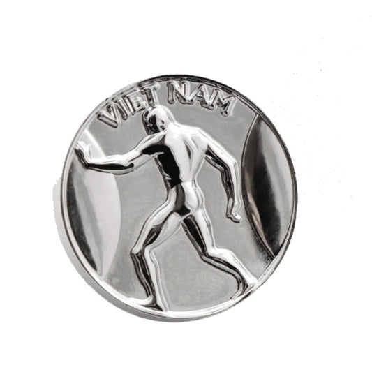 This special limited edition lapel pin features a man standing between two symbolic spheres, representing the ideological war in Vietnam. A perfect addition to any collection or lapel, this limited-edition lapel pin is a must-have for pin collectors. www.moralepatches.com.au