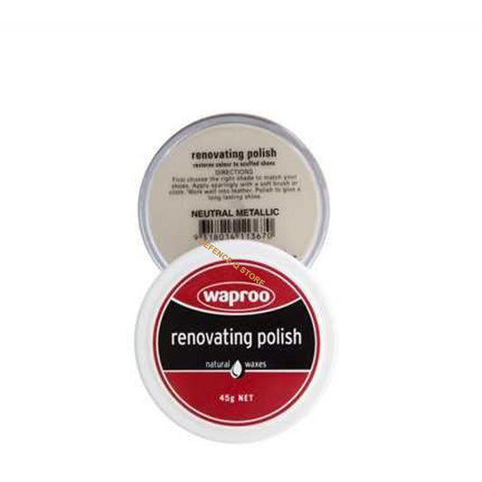 Waproo Renovating Polish is designed to restore colour and shine to scuffed footwear. Transform dull, worn-out shoes into stylish and polished footwear with Waproo Renovating Polish. Revive and rejuvenate your favorite kicks with just one easy step! www.moralepatches.com.au