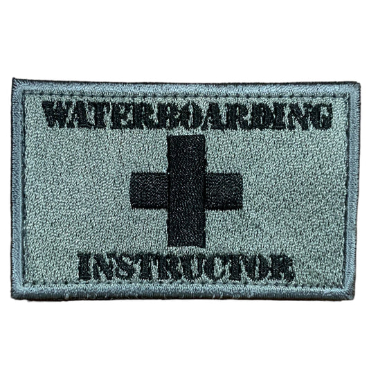 Become a master of waterboarding with our Waterboarding Instructor Embroidery Morale Patch Hook &amp; Loop, measuring 8x5cm! Perfect for those who are passionate about perfecting their skills and inspiring others to do the same. www.moralepatches.com.au