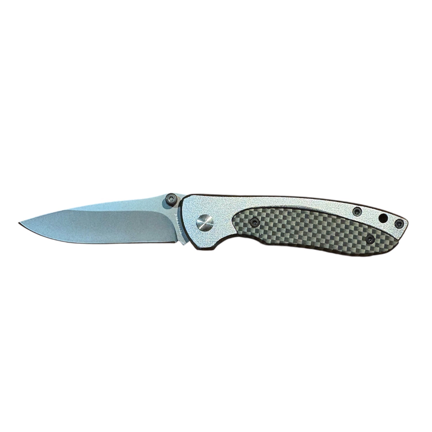 This Whitby Knife features a sleek aluminium handle with a striking carbon fibre effect, paired with a durable stainless steel blade measuring 6.35cm (2.5"). www.moralepatches.com.au