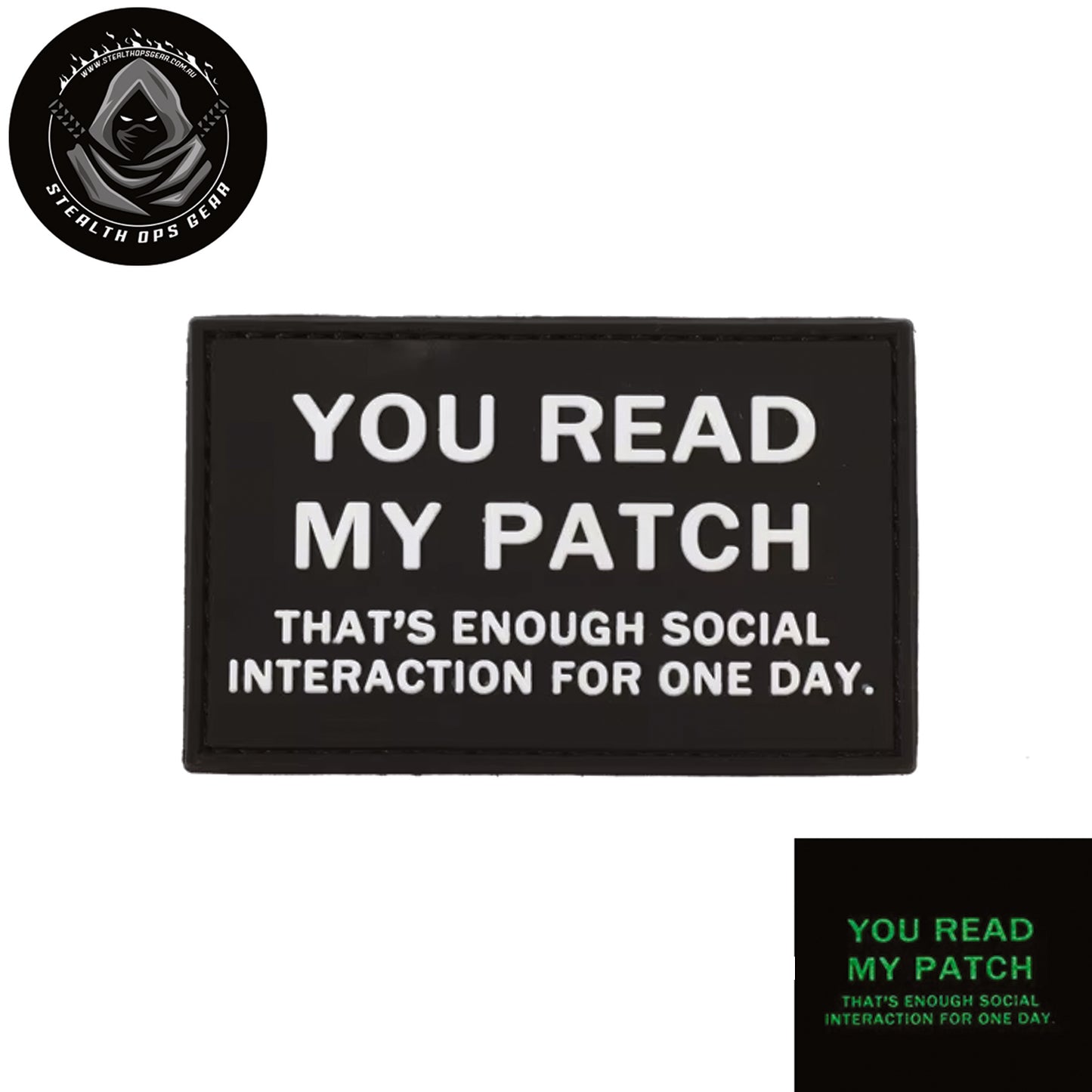 You Read My Patch Morale Patch PVC - Stealth Ops Gear. This bold PVC morale patch delivers attitude and authenticity to your tactical gear, backpack, or everyday carry. At 8x5cm, it's sized perfectly for visibility without overwhelming your setup. www.moralepatches.com.au