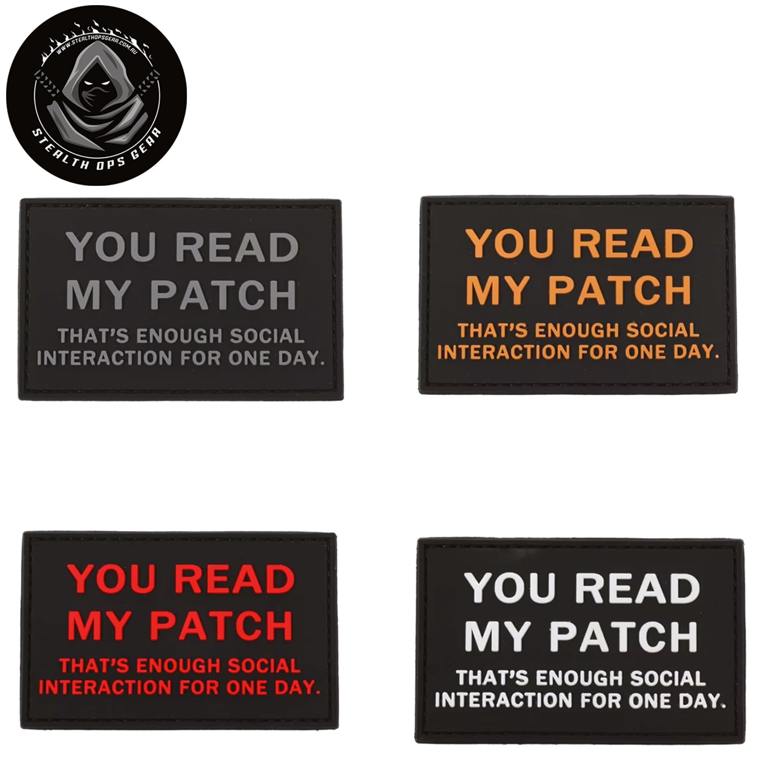 You Read My Patch Morale Patch PVC - Stealth Ops Gear. This bold PVC morale patch delivers attitude and authenticity to your tactical gear, backpack, or everyday carry. At 8x5cm, it's sized perfectly for visibility without overwhelming your setup. www.moralepatches.com.au