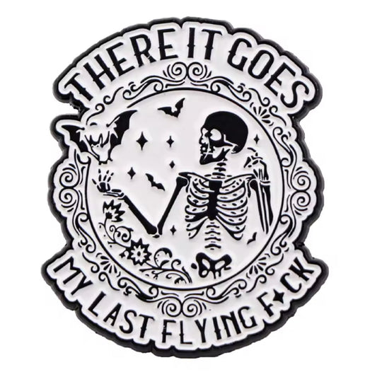 There It Goes Lapel Pin is a great way of showing when you don't really care but continue to do what you do best anyway.  People pushing you too far?
www.moralepatches.com.au