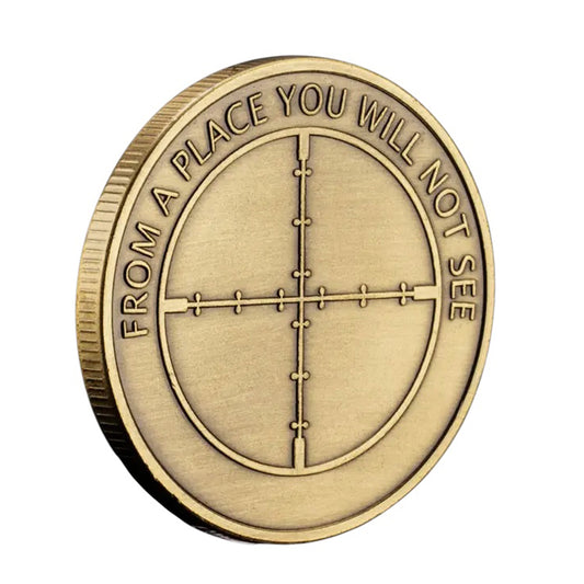 Show your respect for the Sniper Crosshairs Medallion with this beautiful full-colour medallion! Its unique design features the sniper crosshairs one side and sniper hole on the other. Show your appreciation with this one-of-a-kind piece of jewellery. www.moralepatches.com.au