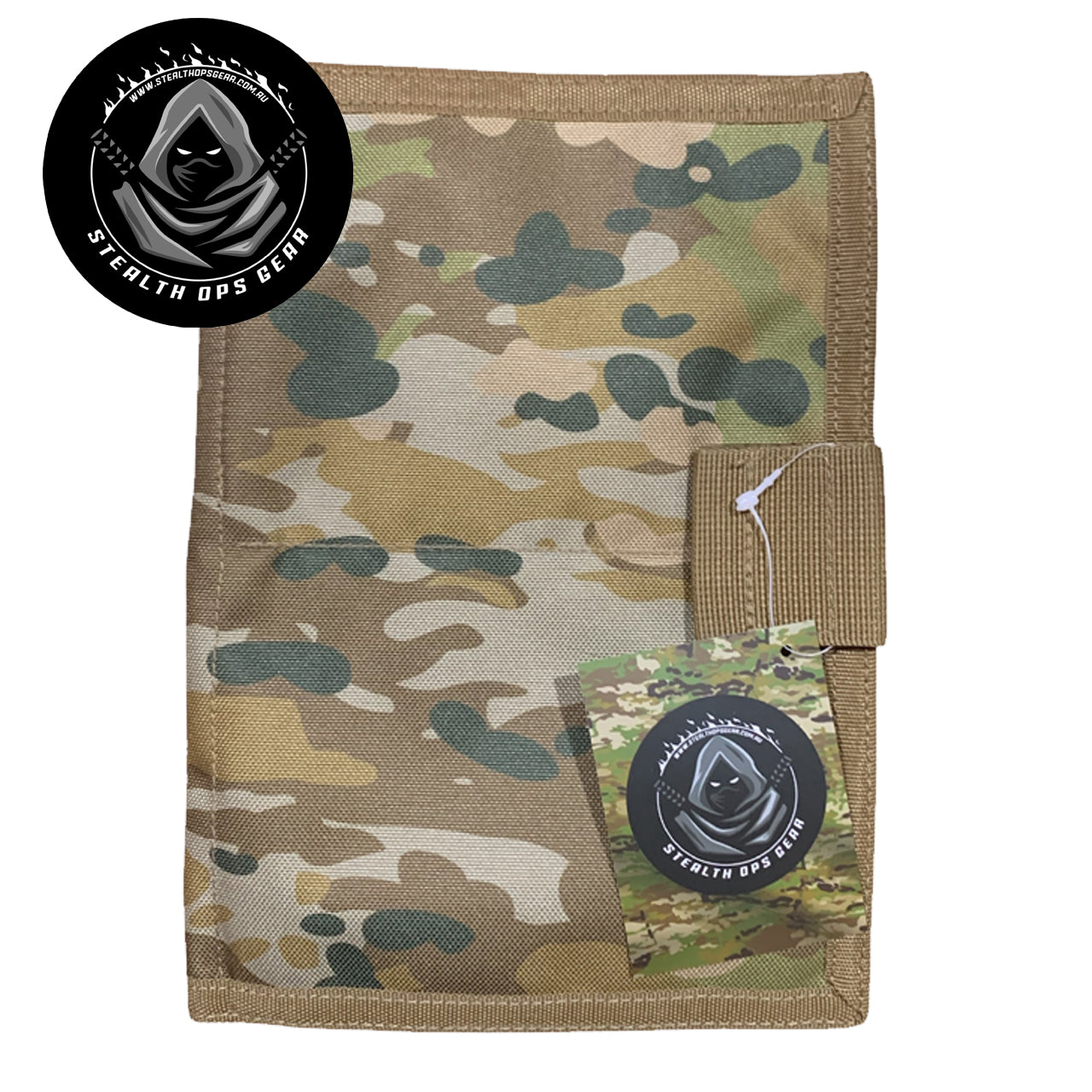 The perfect companion for your Field Survey Notebook is here - the AMCU Survey Notebook Stealth Ops Gear! This notebook cover not only protects your notebook with its elastic loop, but it also has a clear plastic window for maps and additional sleeves for any important papers or objects. Plus, keep your writing utensil within reach with the pen/pencil elastic loop. Upgrade your surveying game with this must-have gear! www.moralepatches.com.au