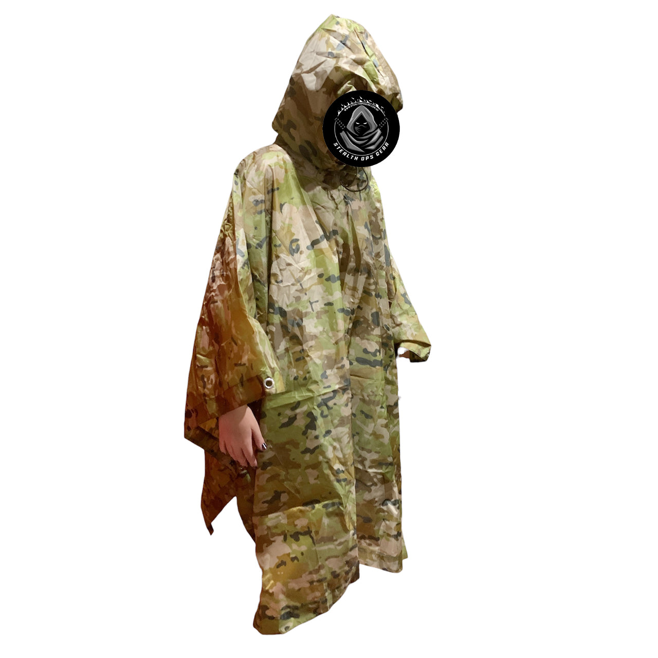 This indispensable gear is ready for any weather, perfect for piquet duty or quick shelter with its clever redesign that combines a poncho and hootchie. It's 100% waterproof and made from 210D nylon coated with polyurethane, www.moralepatches.com.au