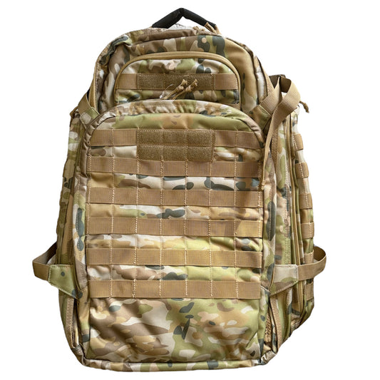 The AMCU Tactical 45LT Patrol Pack is designed for 2-3 day missions, featuring two main compartments for efficient gear organization. It includes a front pocket with an internal organizer, a dedicated hydration pocket, and a protective pouch for sunglasses. Equipped with MOLLE webbing on the sides and front, plus a top carry handle and adjustable chest straps, this pack offers versatile carrying options. www.moralepatches.com.au