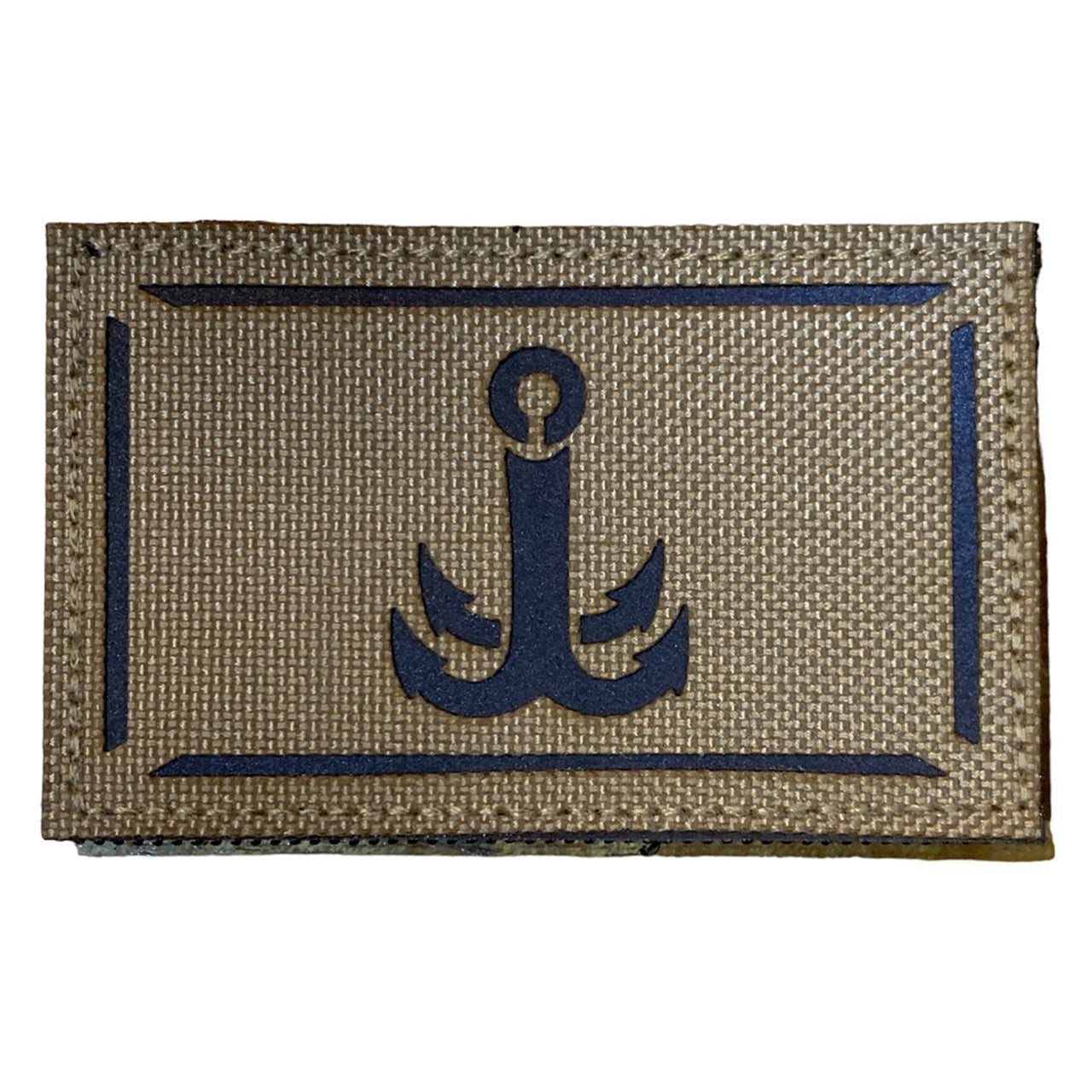 Anchor Laser Cut Tan Patch Hook & Loop.   Size: 8x5cm  HOOK AND LOOP BACKED PATCH(BOTH PROVIDED) www.moralepatches.com.au