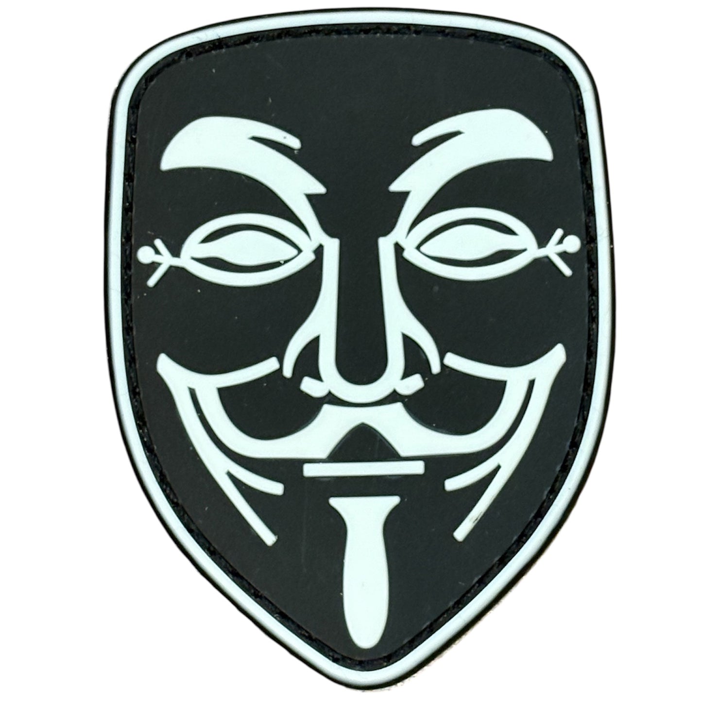 Make a bold statement with the Anonymous PVC &nbsp;Black Morale Patch Hook &amp; Loop . This striking 5.7x8cm patch features laser-cut precision detailing that demands attention. Backed with both hook and loop fasteners, it's ready to attach to tactical gear, backpacks, or uniforms instantly. www.moralepatches.com.au