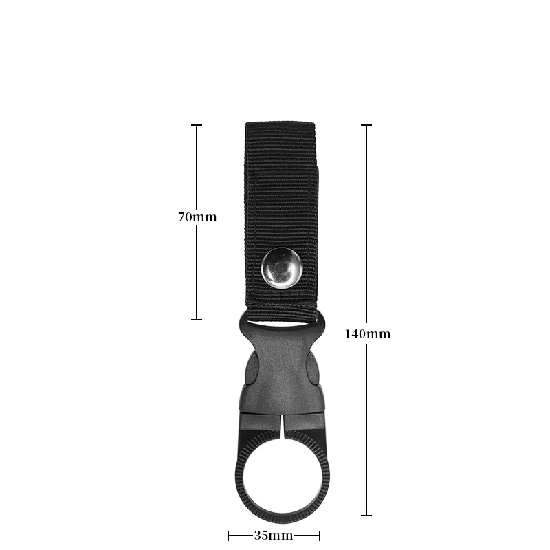 Stay hydrated without breaking stride. This versatile water bottle holder clips securely to your belt, MOLLE webbing, pack, or vest—keeping your drink within arm's reach during missions, training, hikes, or hunts. The quick-release system lets you grab a drink in seconds, no fumbling required.  www.moralepatches.com.au