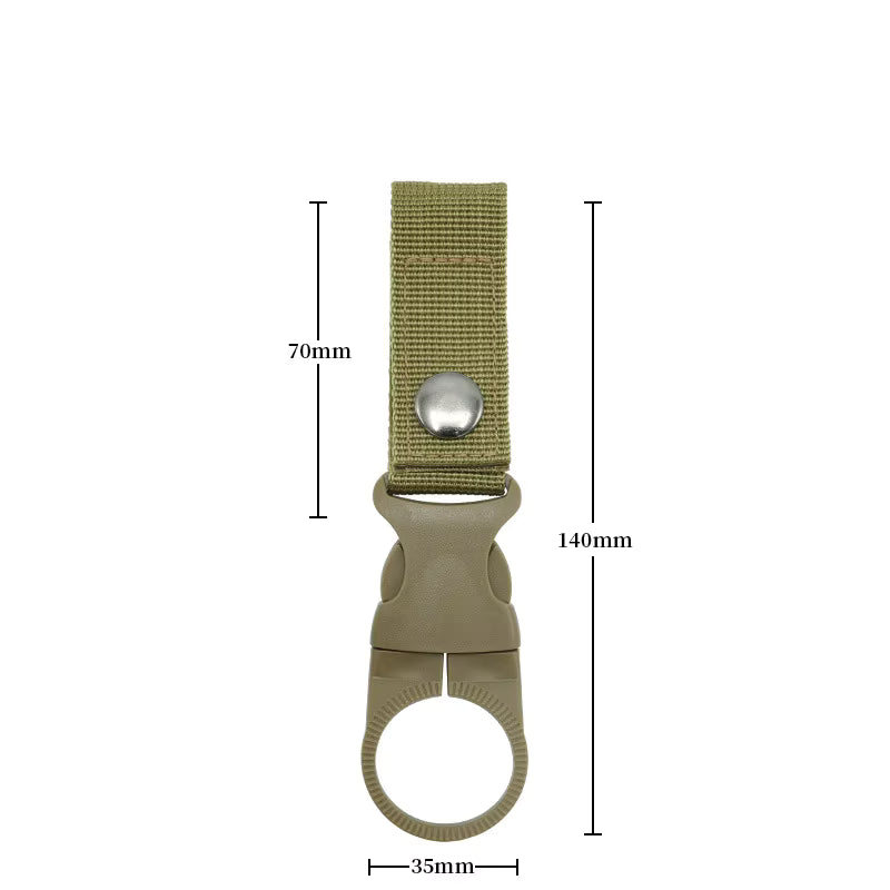 Stay hydrated without breaking stride. This versatile water bottle holder clips securely to your belt, MOLLE webbing, pack, or vest—keeping your drink within arm's reach during missions, training, hikes, or hunts. The quick-release system lets you grab a drink in seconds, no fumbling required.  www.moralepatches.com.au