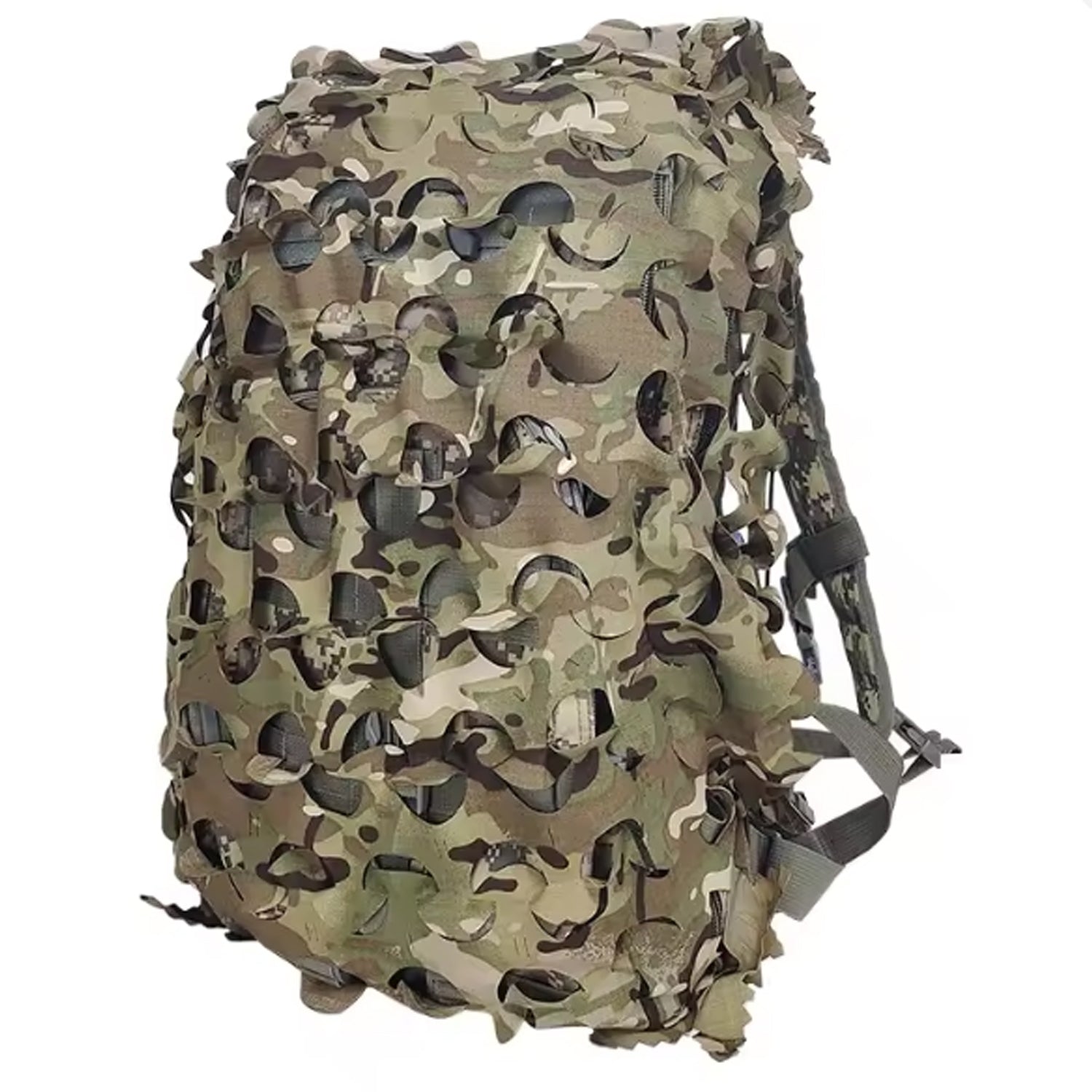 Engineered for serious operators, this 3D Camouflage Net Blackpack Cover delivers authentic multicam concealment for 60 or 80LT packs. www.moralepatches.com.au