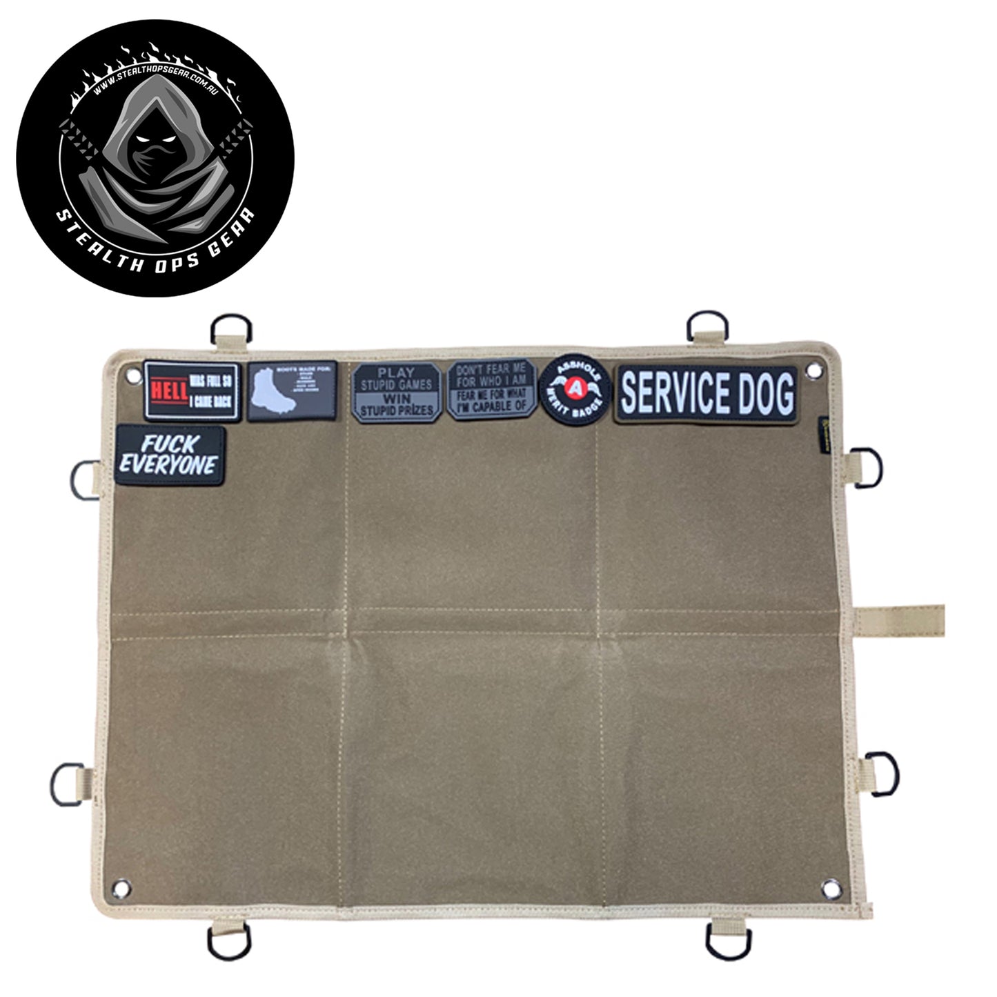 Showcase your collection with confidence. This premium patch board features durable 1000D nylon construction with industrial-strength hook and loop fastening—attach and swap patches effortlessly without damage.  www.moralepatches.com.au