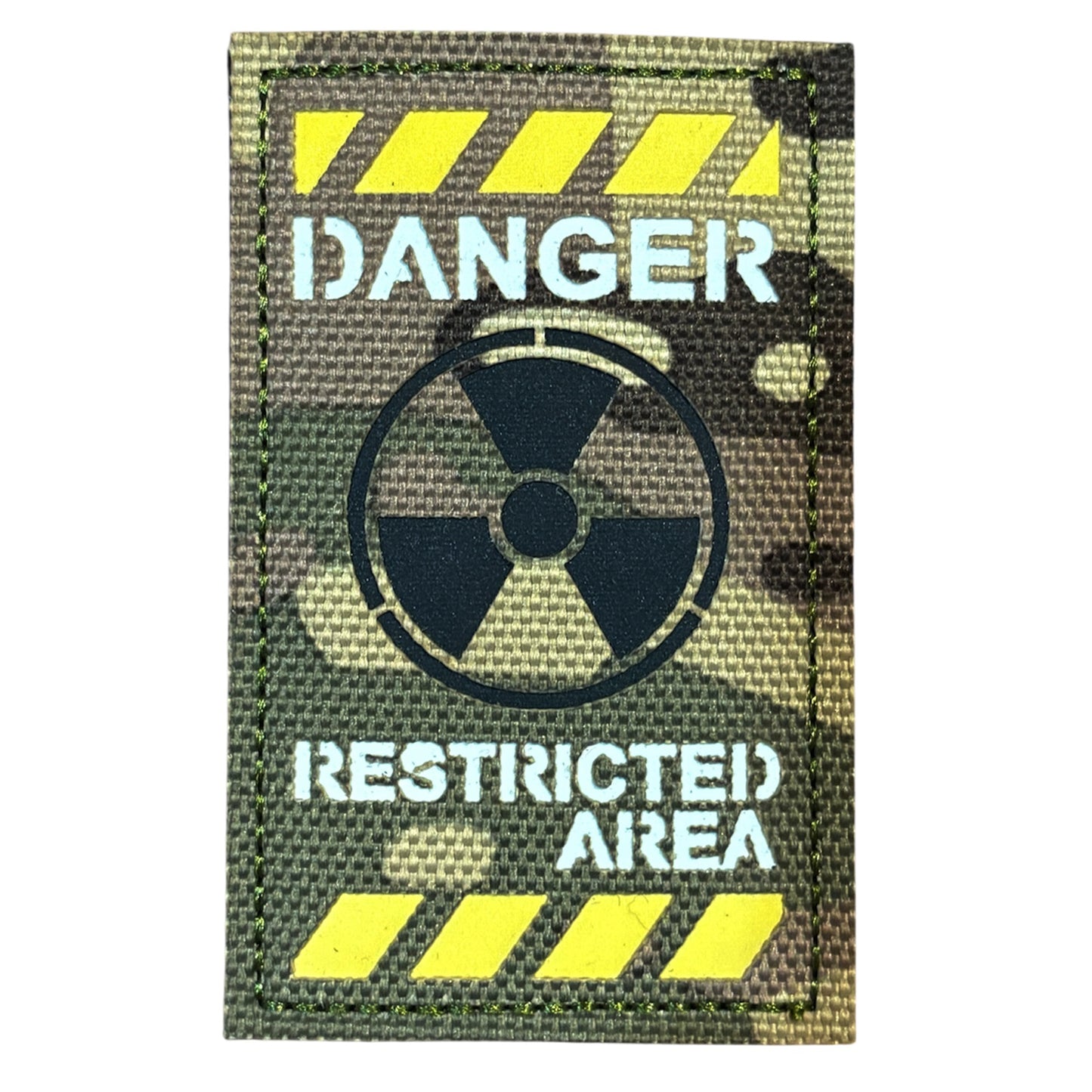 Make a bold statement with the Danger Restricted Area Laser Cut Multicam Patch. This striking 5x8cm patch features laser-cut precision detailing that demands attention. www.moralepatches.com.au