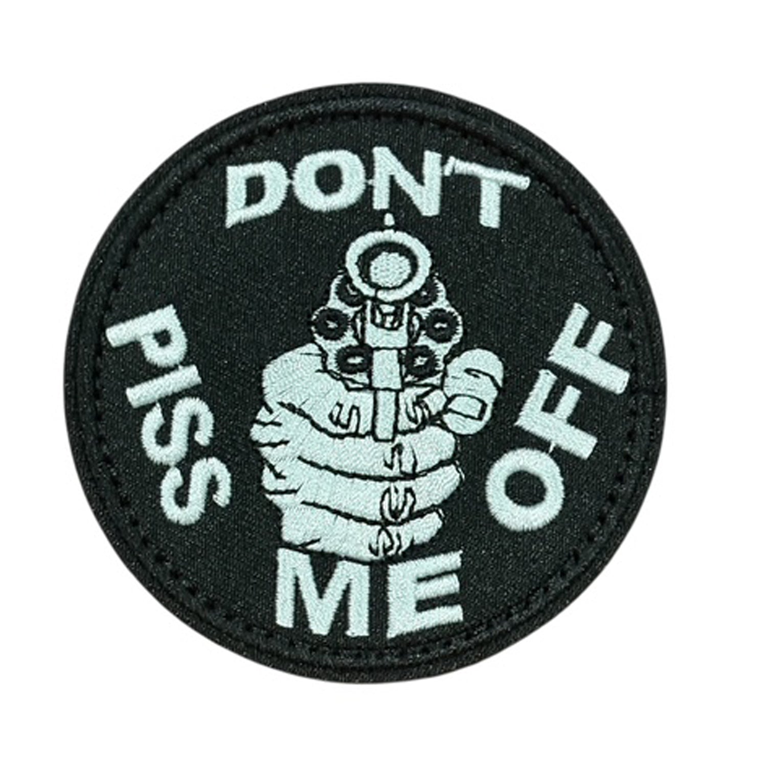 Don't Piss Me Off Embroidery Morale Patch - Stealth Ops Gear, measuring 8cm, is a striking and durable addition to personalize your gear with style and toughness. Crafted with high-quality embroidery, this patch features a versatile pattern that blends seamlessly with various tactical and outdoor equipment. www.moralepatches.com.au