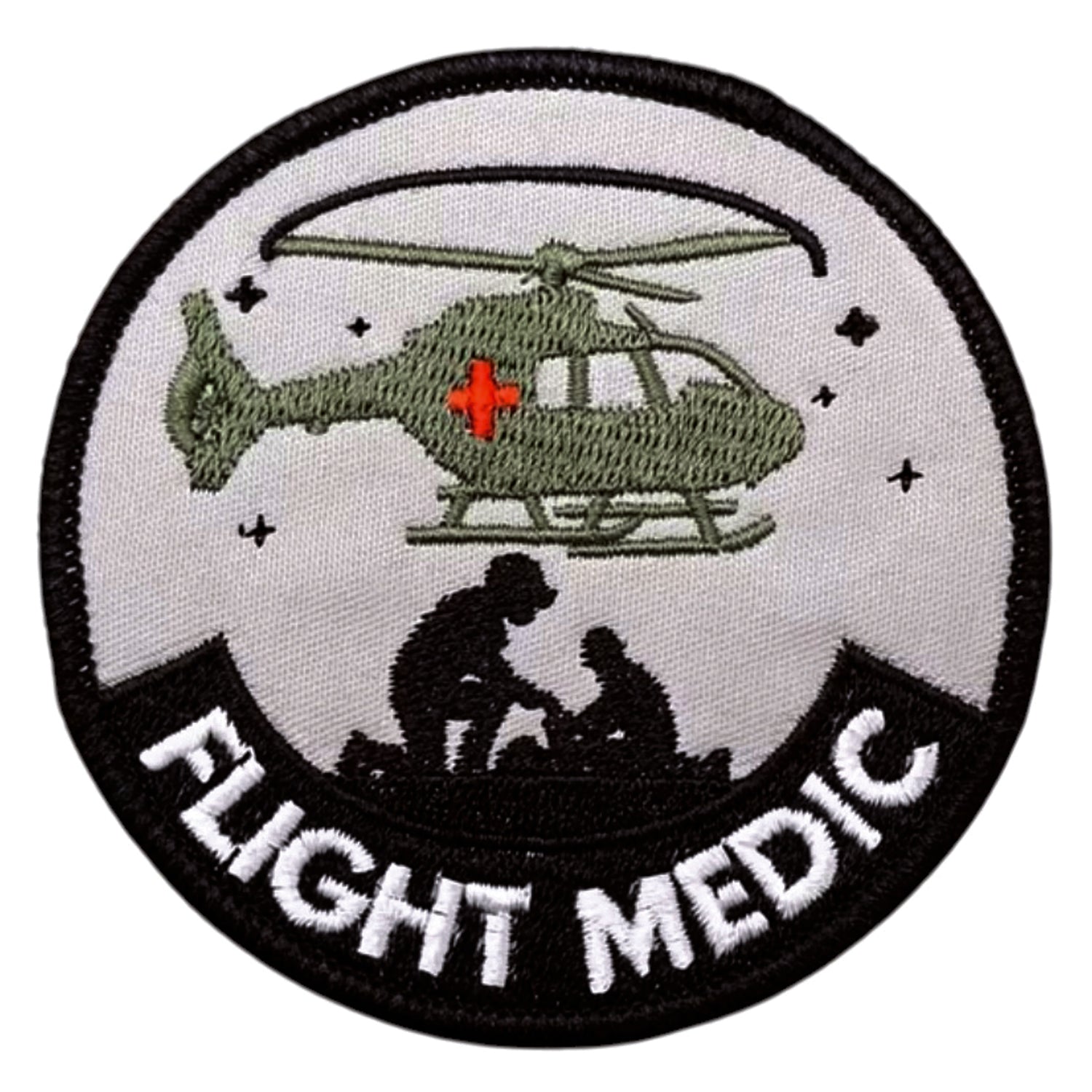 Unleash your creativity with the Flight Medic Embroidery Printed Patch Hook &amp; Loop! Measuring 8cm and featuring a beautifully embroidered design and secure hook &amp; loop backing, this patch is a must-have for any collector. www.moralepatches.com.au