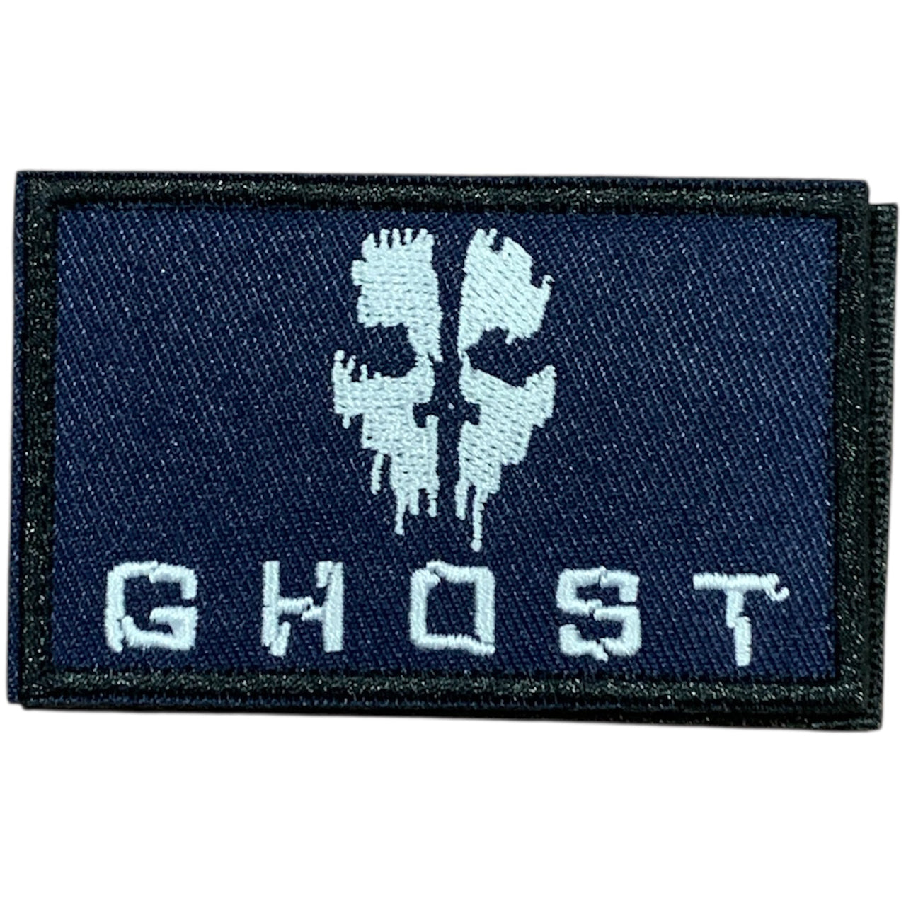 Unleash your creativity with the Ghost Embroidery Patch Hook &amp; Loop Blue! Measuring 8x5cm and featuring a beautifully embroidered design and secure hook &amp; loop backing, this patch is a must-have for any collector. www.moralepatches.com.au