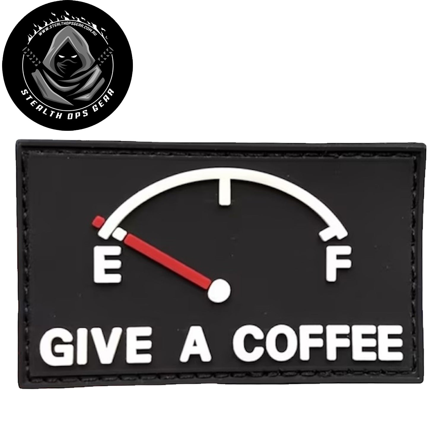 Unleash your creativity with the Give A Coffee PVC Morale Patch Velcro Backed! Measuring 8.5cm and featuring a beautifully moulded design and secure hook backing, this patch is a must-have for any collector. www.moralepatches.com.au