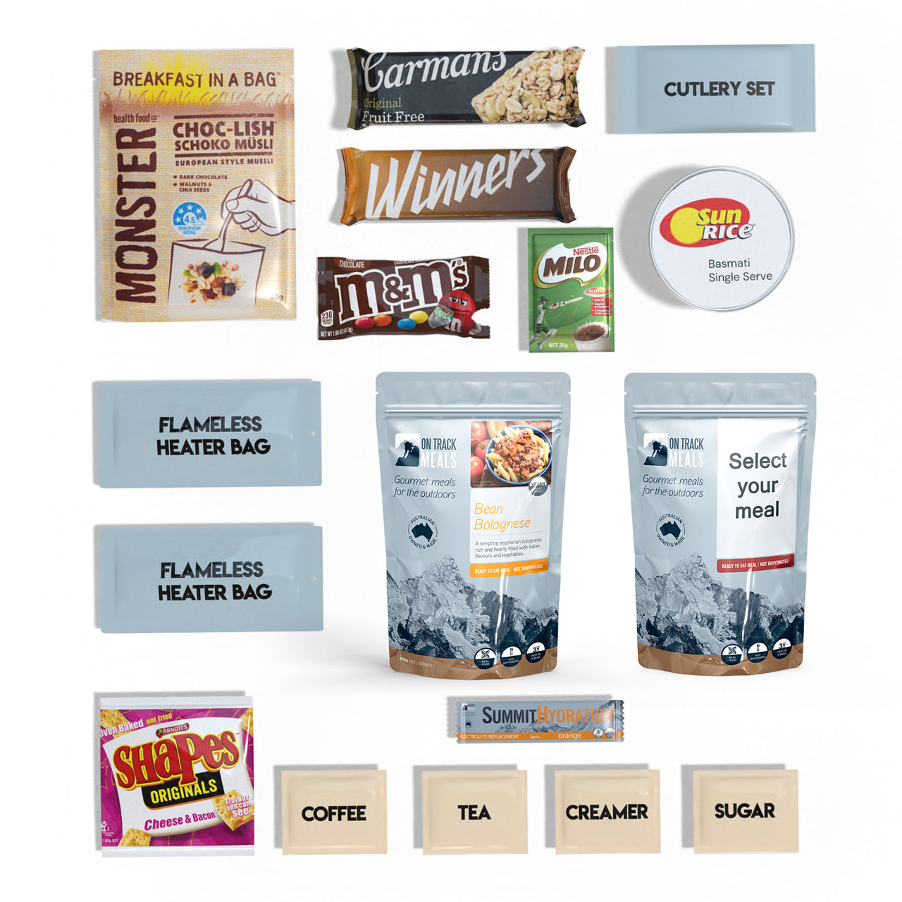 Australian Ration Pack Menu MRE Military 24hr Ration Pack - Chickpea Curry Vegetarian Ration Pack ...