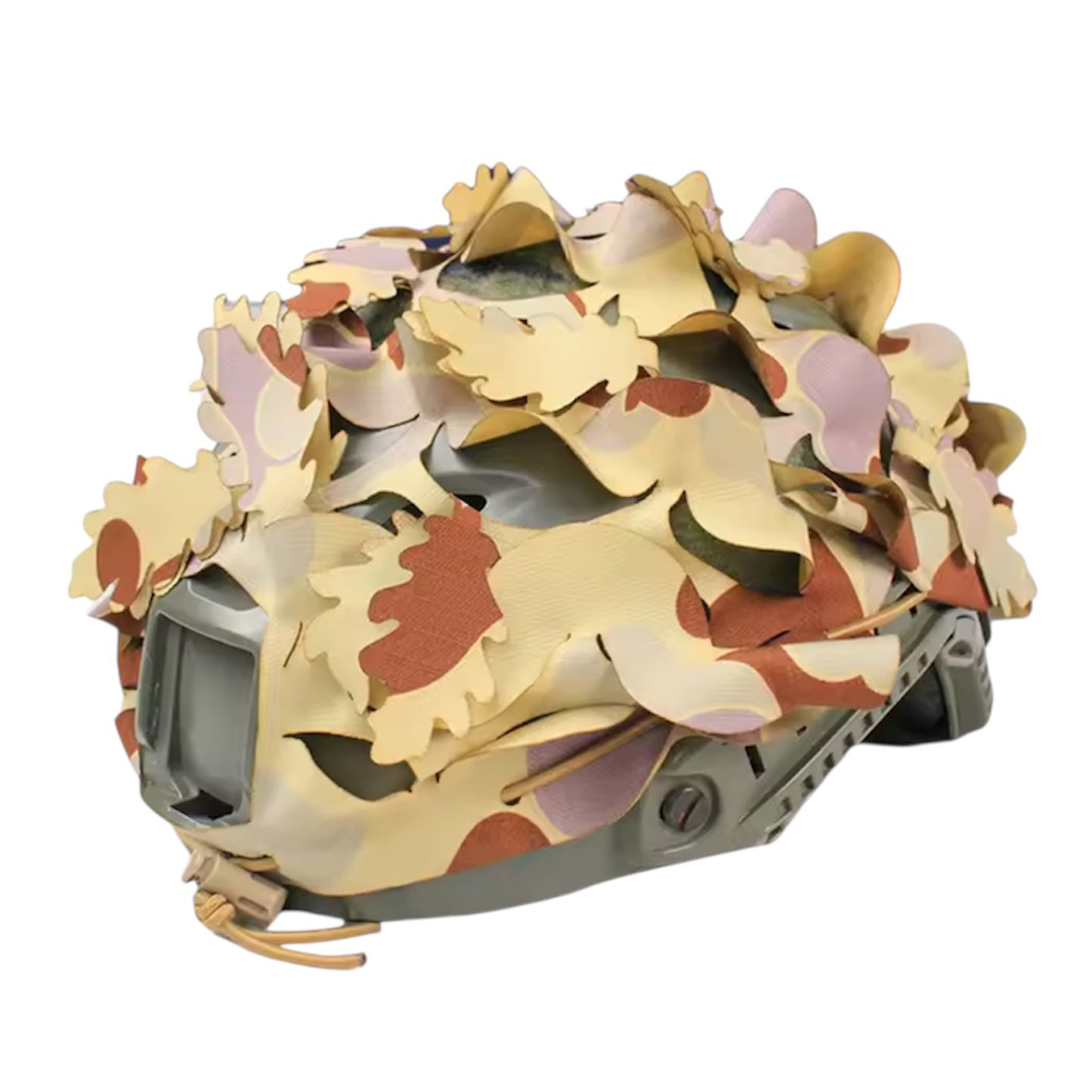 DPDU Tactical Camouflage Helmet Cover — engineered to shatter your helmet's silhouette and keep you concealed in the field. This premium netting disrupts the distinctive outline that gives away your position, delivering genuine tactical advantage when it matters most. www.moralepatches.com.au