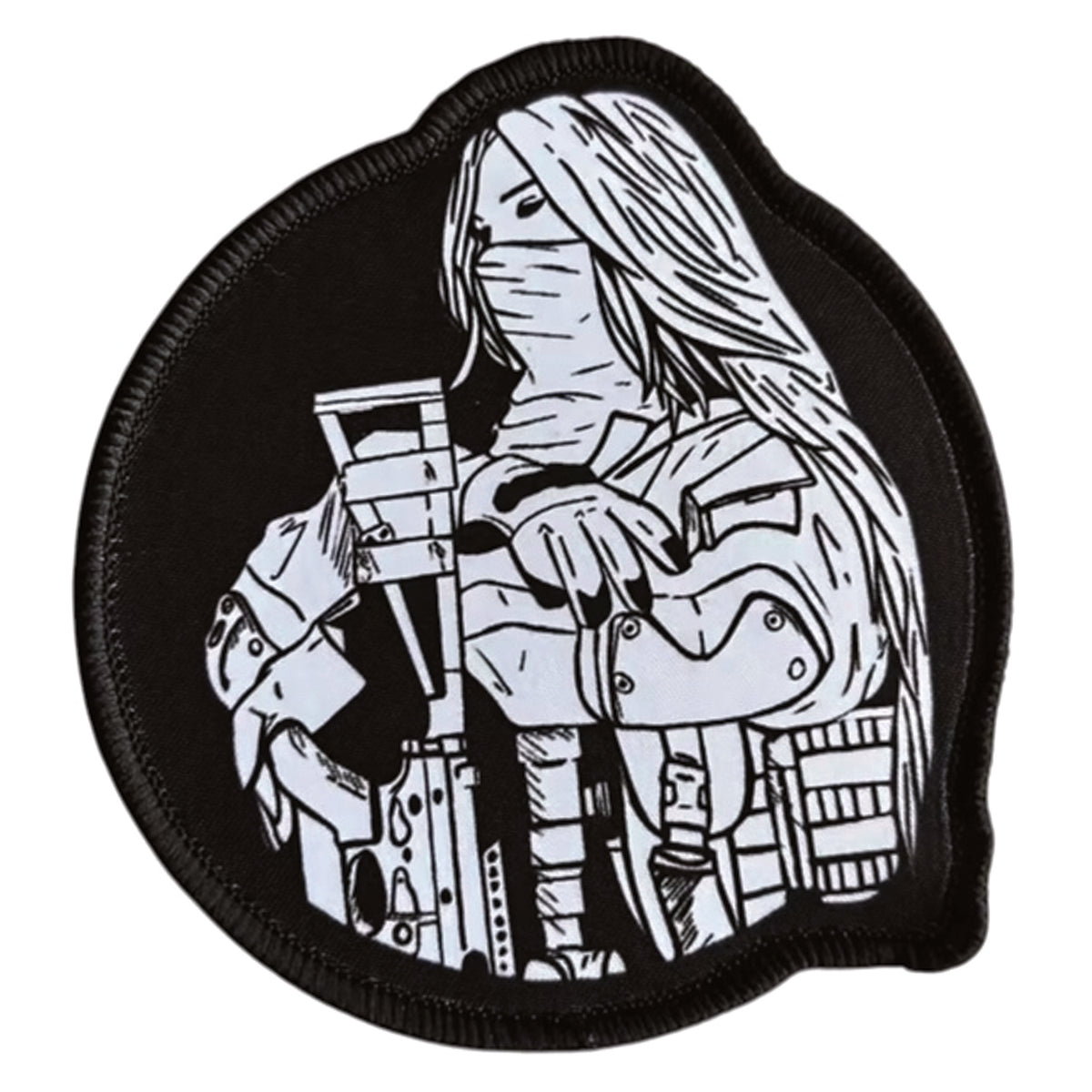 Huntress Embroidery Morale Patch - Stealth Ops Gear, measuring 9x8cm, is a striking and durable addition to personalize your gear with style and toughness. www.moralepatches.com.au