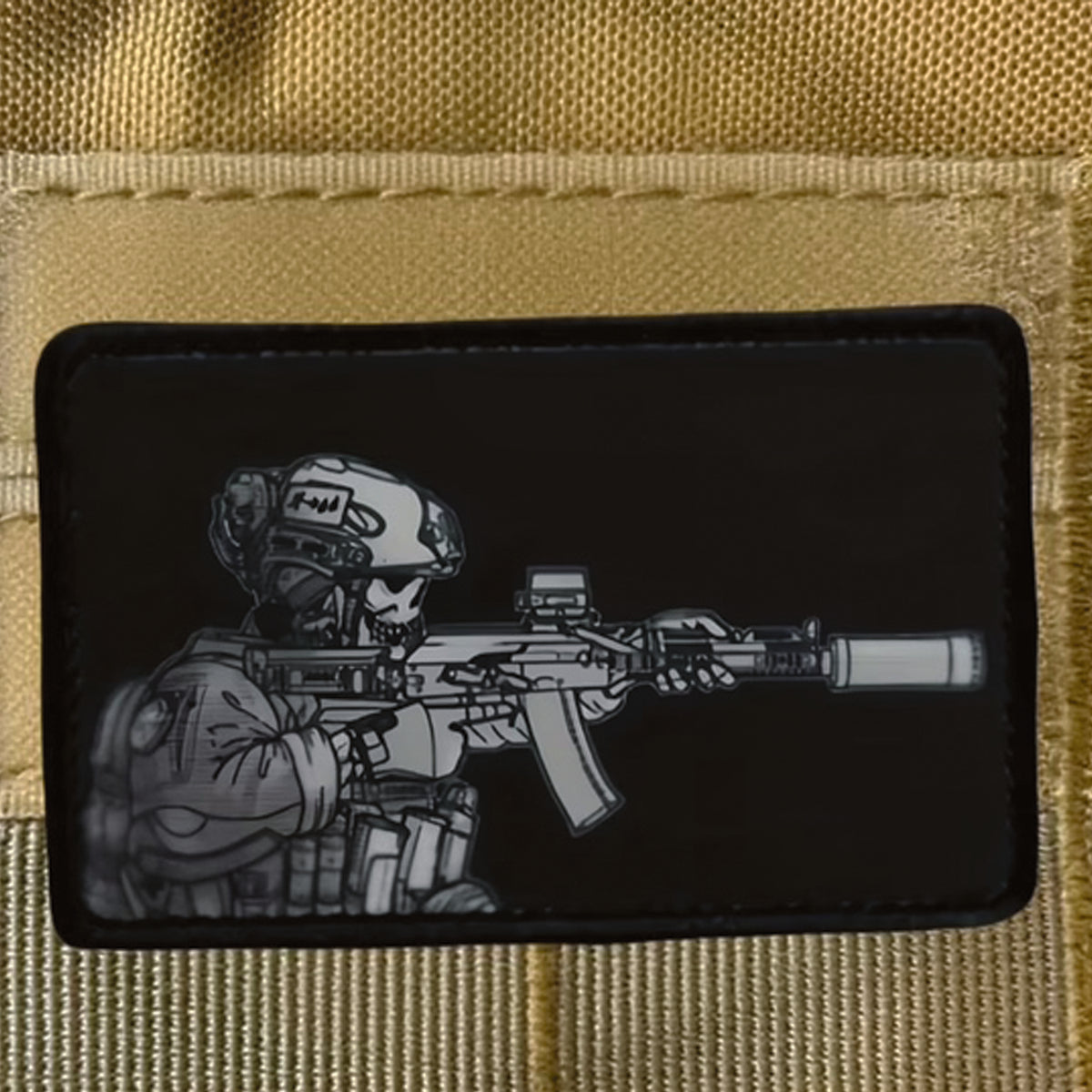 Hunt The Night Embroidery Morale Patch - Stealth Ops Gear, measuring 9x5.5cm, is a striking and durable addition to personalize your gear with style and toughness. www.moralepatches.com.au