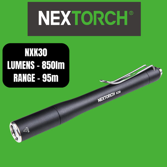 The Nextorch K30 High-Performance LED Penlight is engineered for professionals who require reliable and powerful lighting in a compact form. Delivering up to 300 lumens of brightness, the K30 provides bright, focused illumination in a sleek, portable design. This penlight is perfect for a range of applications including law enforcement, medical inspections, security work, and general use. www.moralepatches.com.au