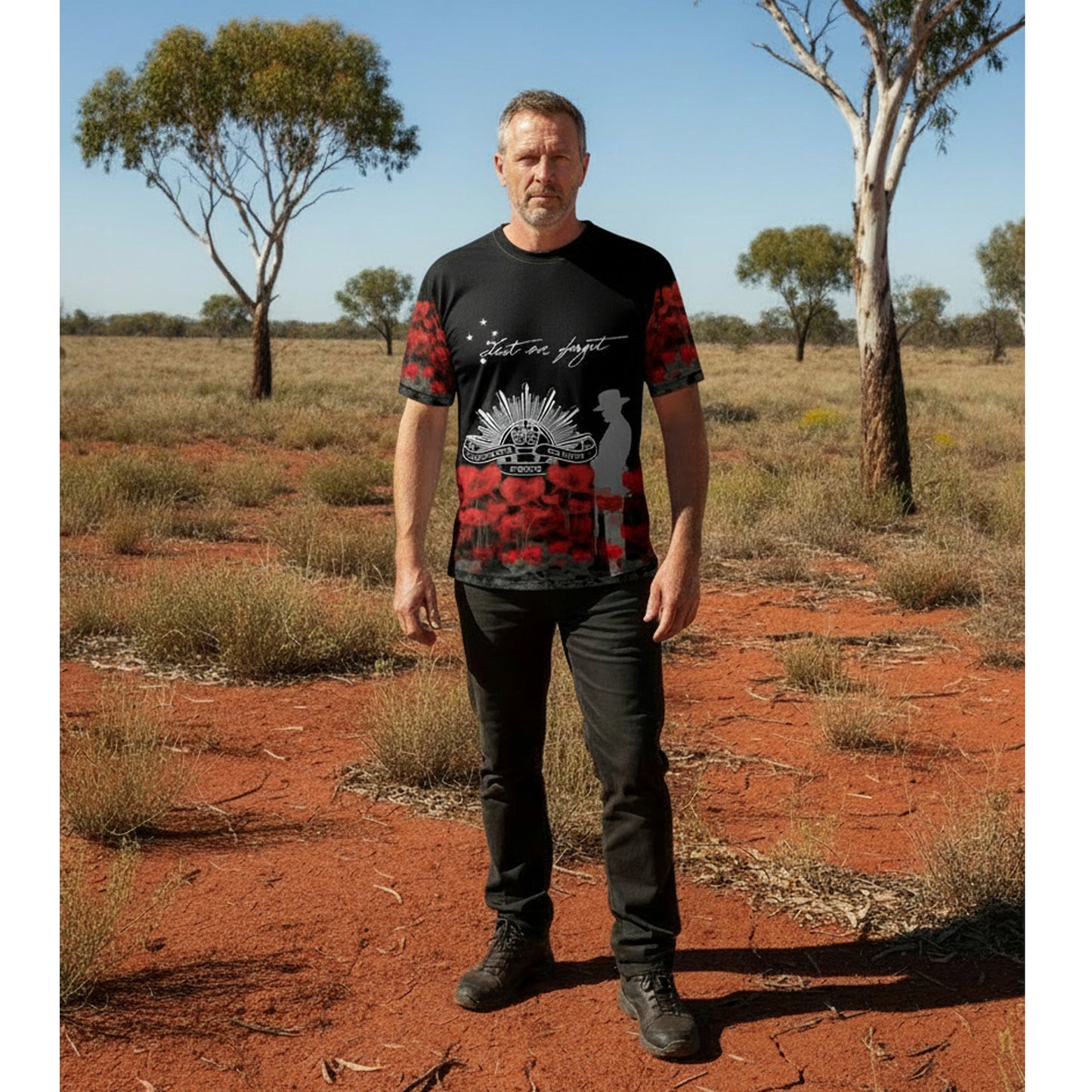 Honour the legacy of Australia's military heritage with this premium tribute tee. Crafted from durable 100% polyester, it's designed to keep you comfortable while you wear your respect. Perfect for veterans, serving members, and those who stand in remembrance—a meaningful way to show your support for those who've served. www.moralepatches.com.au