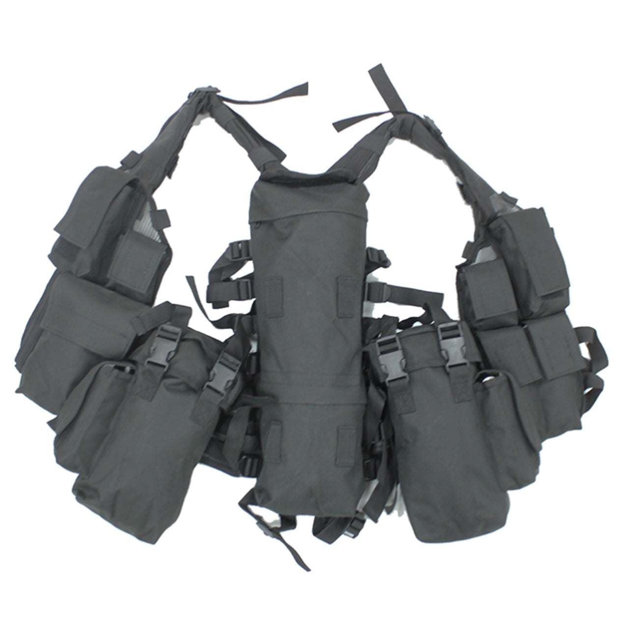 The South African Assault Vest is an all round tactical vest with pockets of varying sizes to hold virtually all your Airsoft accessories and needs. The best feature of the SAAV is the large hip pocket on left and right sides which can be used as dump pockets, utility pouches, spares pouches or any combination of the three. The SAAV also has a long, thin back pouch which can be used for carrying a hydration bladder, spare clothing or water bottle. www.moralepatches.com.au