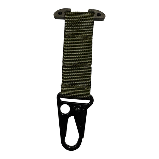 Secure your essentials with military-grade reliability. This Od Green tactical key holder combines premium nylon webbing with heavy-duty stainless steel construction to keep your keys and small gear exactly where you need them. www.moralepatches.com.au
