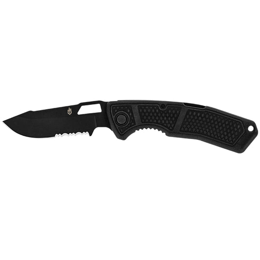 This American-made tactical folder is thoughtfully designed and lightweight for use over the long haul. A 420HC black ceramic coated blade, rubberized diamond texture handle, sturdy pocket clip, and partially serrated blade ensure preparedness. www.moralepatches.com.au