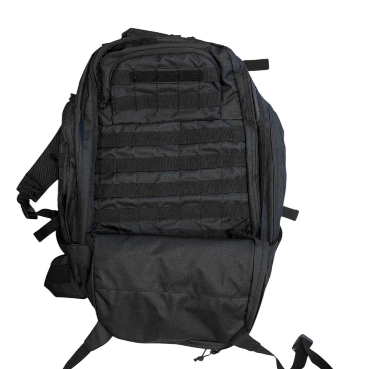 The Tactical 45LT Patrol Pack is designed for 2-3 day missions, featuring two main compartments for efficient gear organization. It includes a front pocket with an internal organizer, a dedicated hydration pocket, and a protective pouch for sunglasses. www.moralepatches.com.au