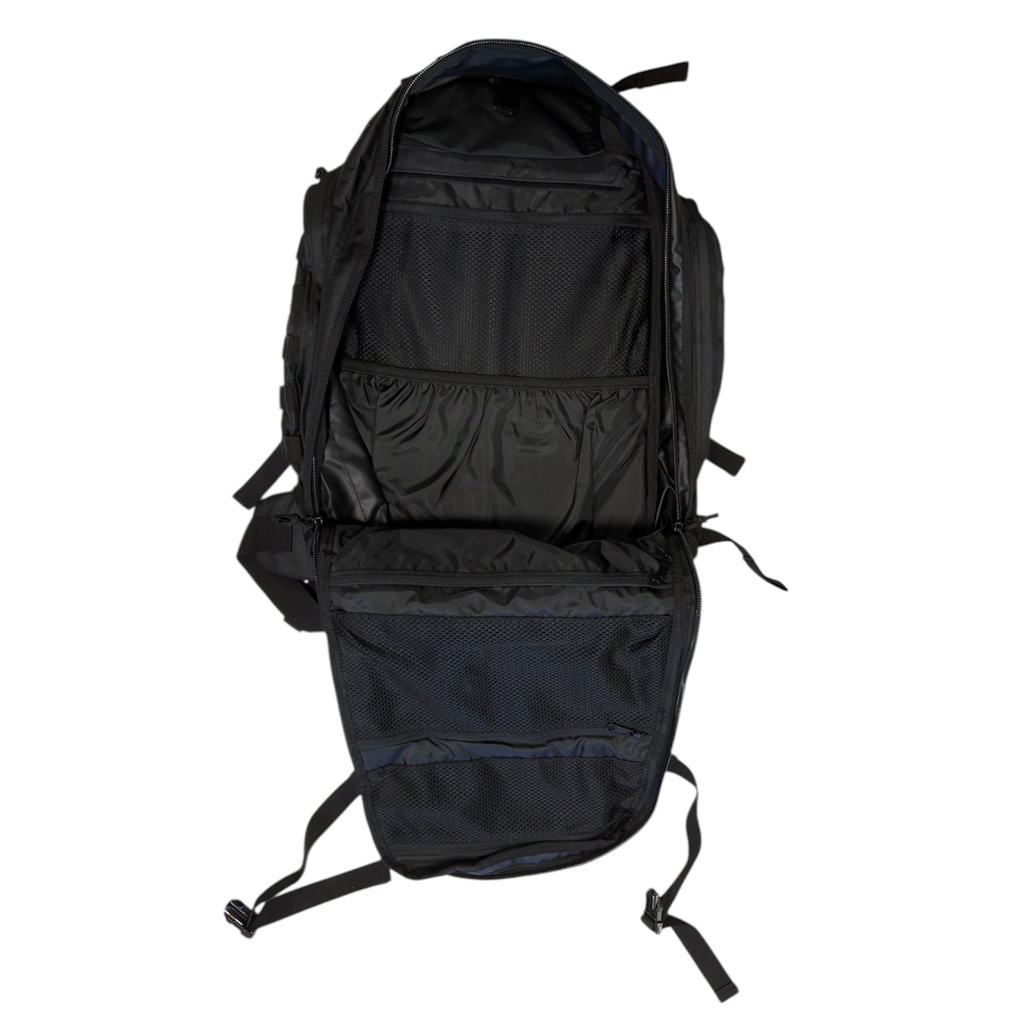 The Tactical 45LT Patrol Pack is designed for 2-3 day missions, featuring two main compartments for efficient gear organization. It includes a front pocket with an internal organizer, a dedicated hydration pocket, and a protective pouch for sunglasses. www.moralepatches.com.au