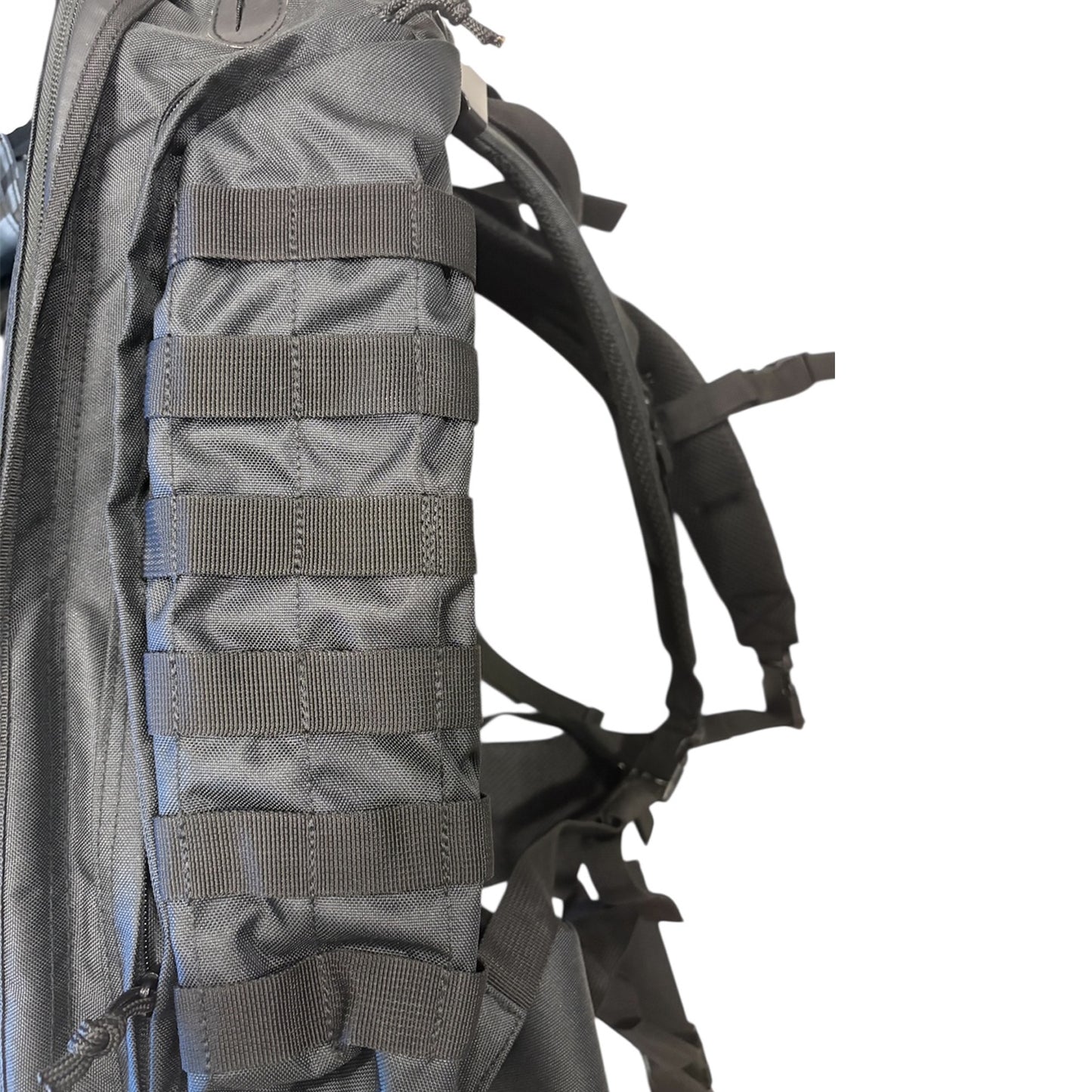The Tactical 45LT Patrol Pack is designed for 2-3 day missions, featuring two main compartments for efficient gear organization. It includes a front pocket with an internal organizer, a dedicated hydration pocket, and a protective pouch for sunglasses. www.moralepatches.com.au