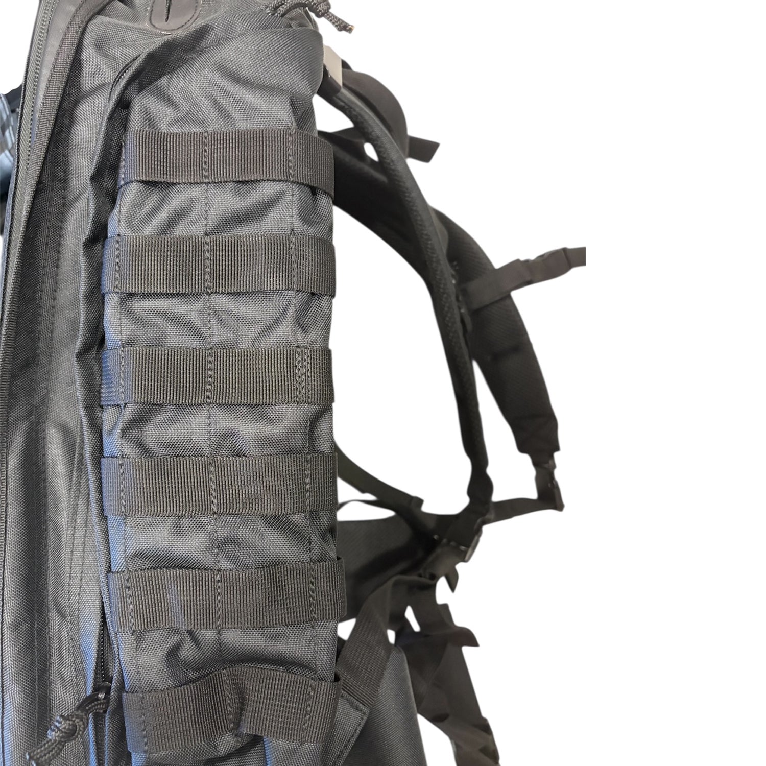 The Tactical 45LT Patrol Pack is designed for 2-3 day missions, featuring two main compartments for efficient gear organization. It includes a front pocket with an internal organizer, a dedicated hydration pocket, and a protective pouch for sunglasses. www.moralepatches.com.au